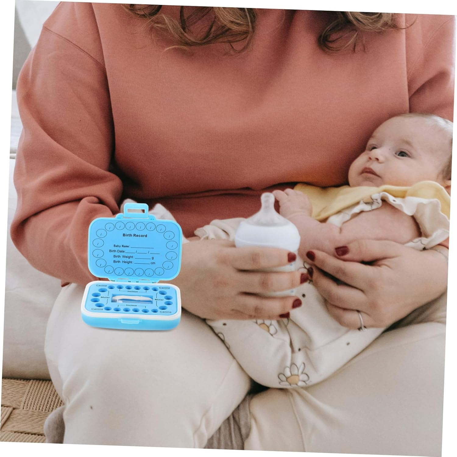 Yardwe Tooth Keepsake Box for Teeth Organizer for Newborns Boys Memory Preservation image number 6