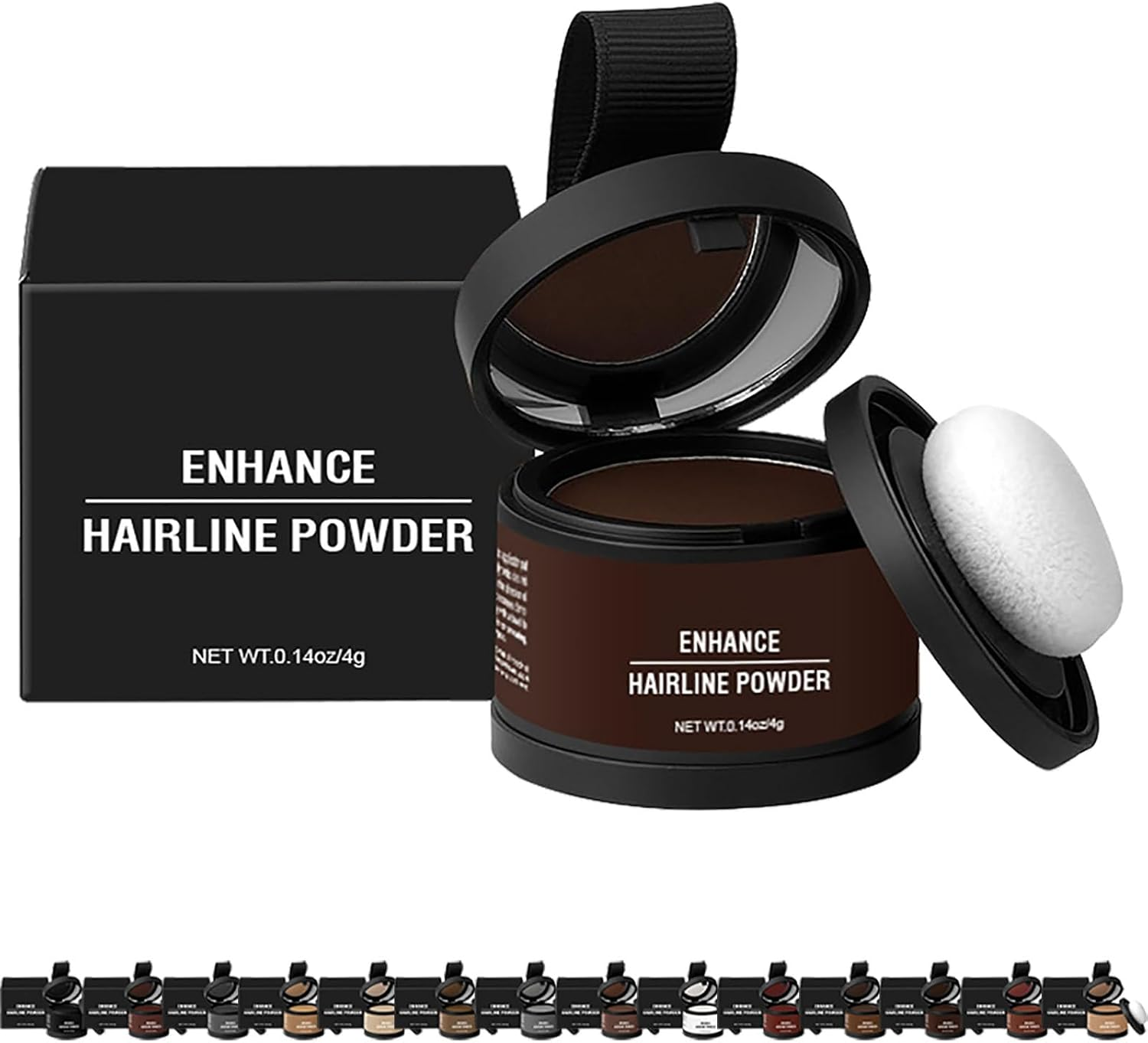 Covrix Instant Hair Powder, Veinsgrain Hair Powder, Hairline Powders Instantly Conceals Hairloss, Root Touch up Hairpowder, Hairlinepowder Stick Root Cover up (#03 Black 黑色)