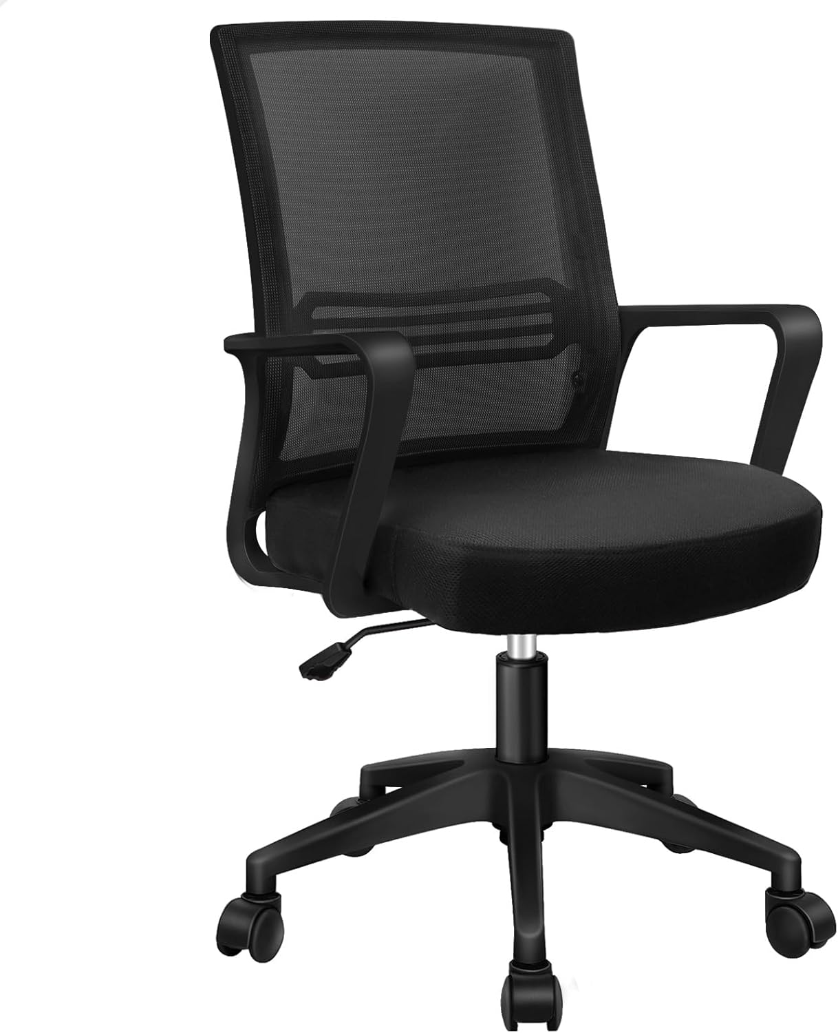 ALFORDSON Mesh Office Chair with Sgs-Approved Gas-Lift and 120&deg; Tilt, Mid Back Executive Computer Desk Chair, Fabric Seat Gaming Racing Chair, Max 180Kg Loading(Ford Black)