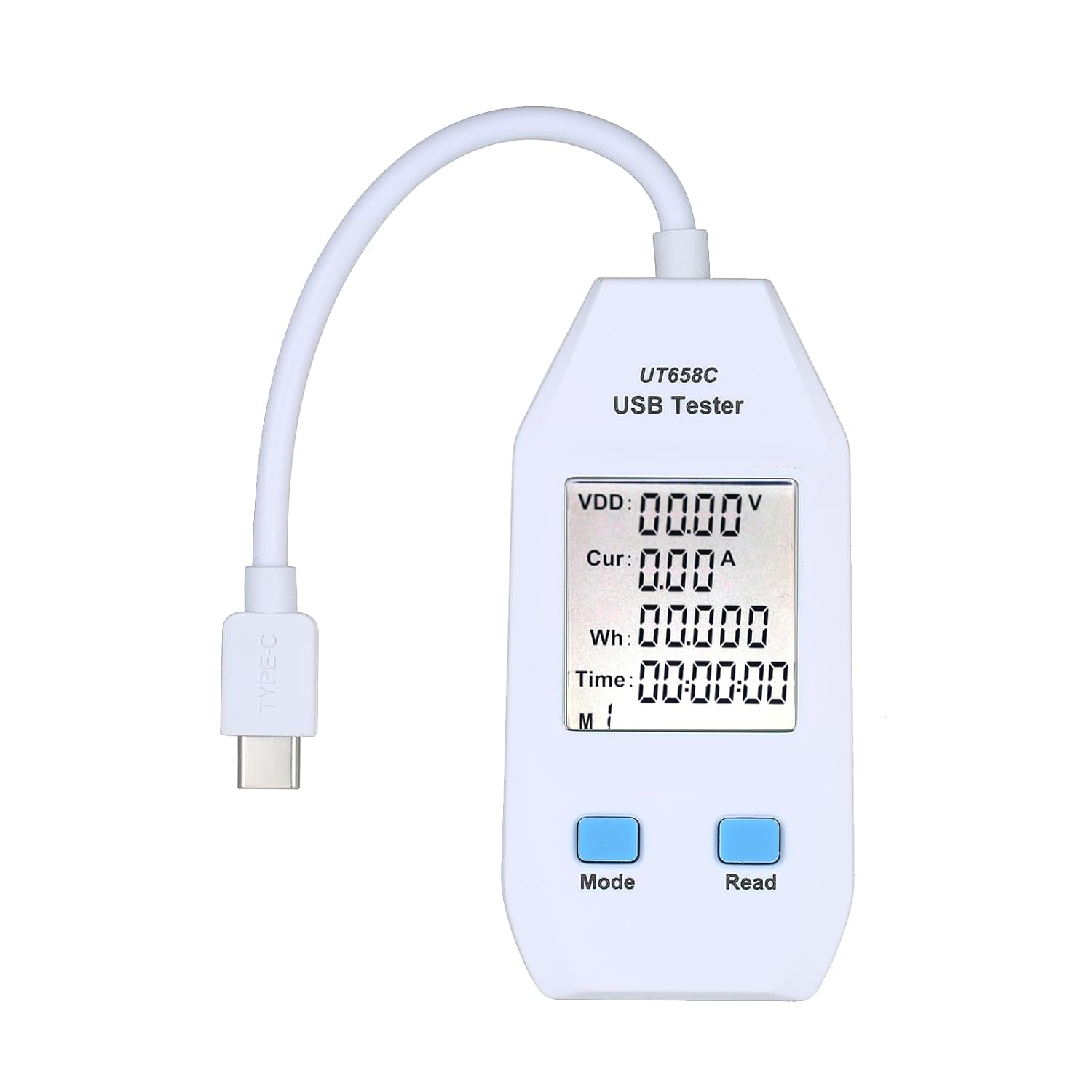 USB Power Meter LCD USB Tester Detector Voltmeter Ammeter Digital Power Capacity Tester (Ut658-Dual)