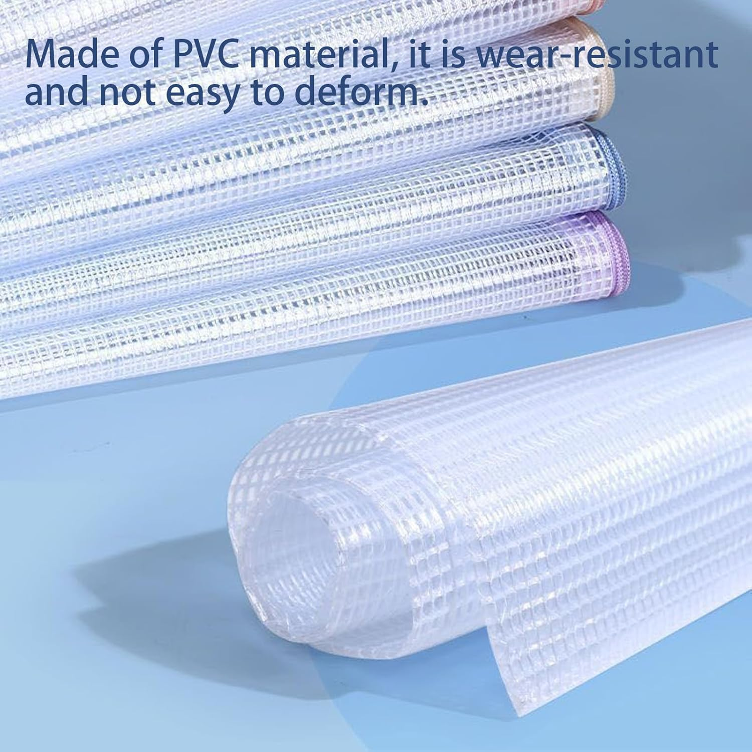 10PCS Mesh Zipper Pouch, 5PCS A4+5PCS A5 Mesh Bags, Waterproof Plastic Document Pouch, Zip File Folders, Document Storage Bag Organization for Travel School Office Supplies. image number 5