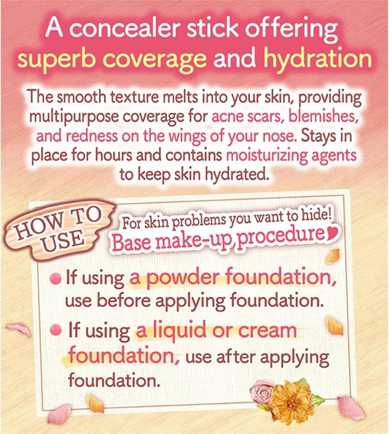 Canmake Color Stick Concealer 03 Apricot image number 5