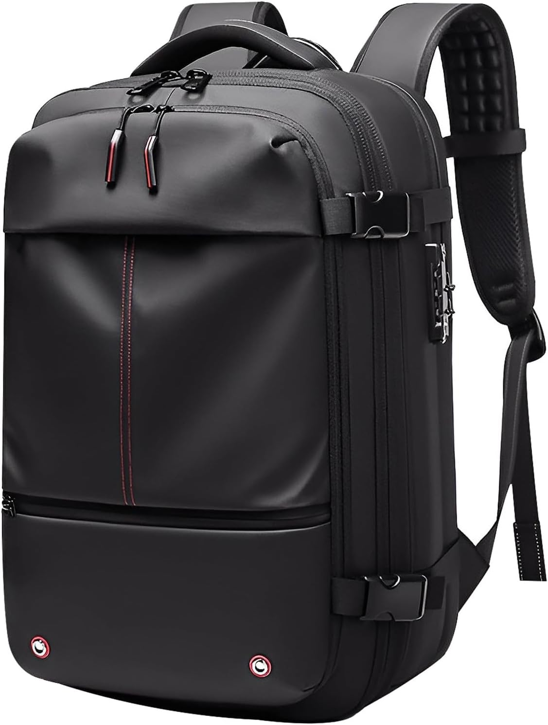 Vacuum Backpack, Large Capacity Water Expandable Travel Backpack, 19 Inch Laptop Bag with Vacuum Pump for Travel Business (Green)