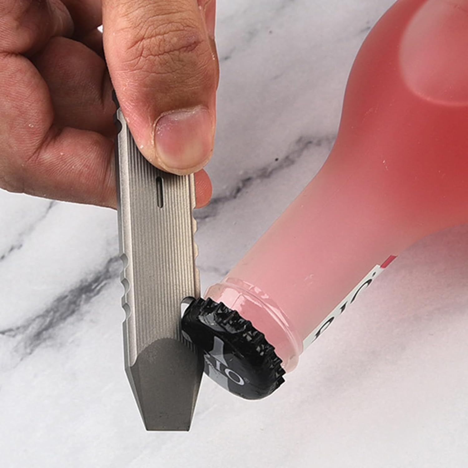 Hamans Titanium EDC Pry Bar Mini Multi Tool Bottle Opener Crowbar with Hole Multifunctional Portable EDC Tool image number 5