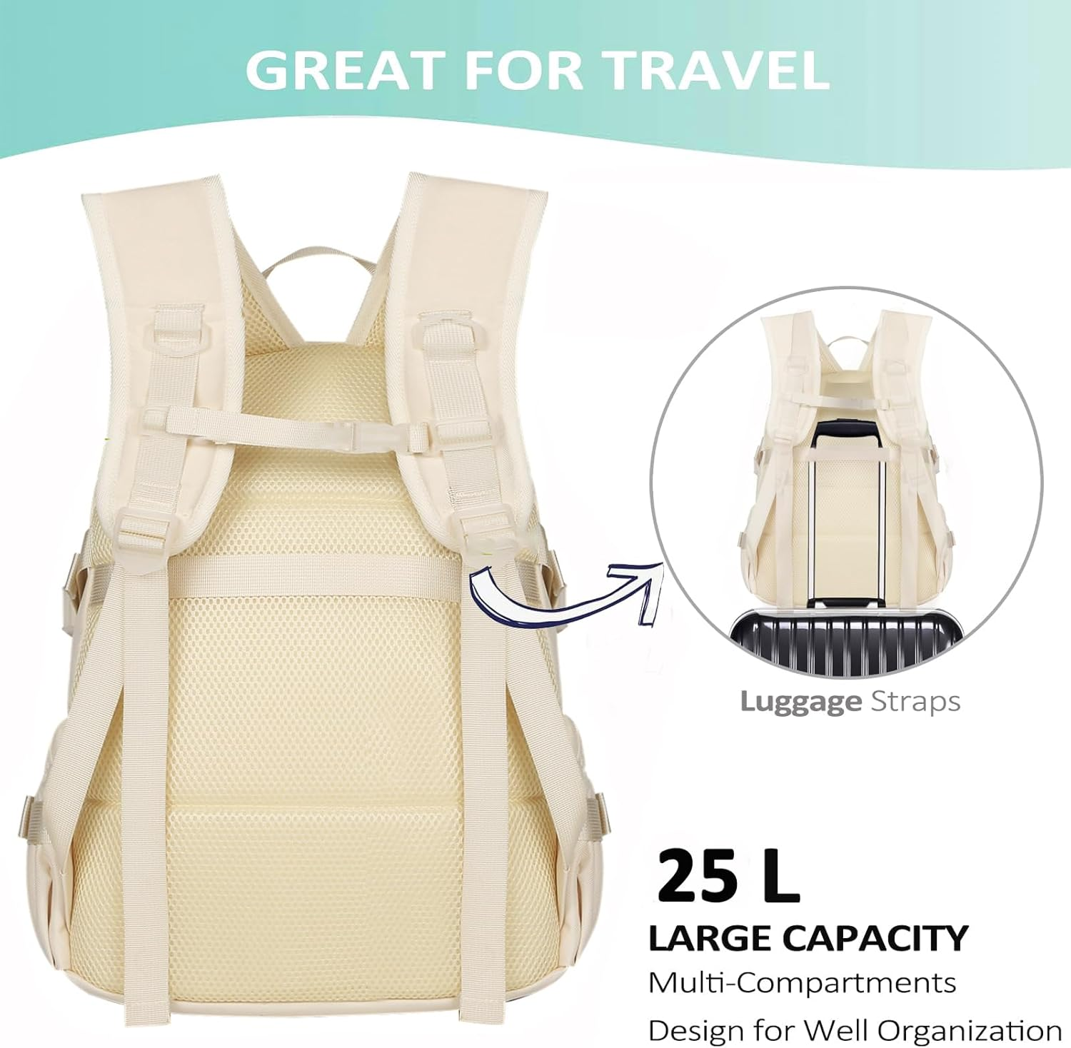 PRLINJSK Kawaii Backpack for Teen Girls, Cute Aesthetic High Middle School College Bookbag with Accessories - Black White image number 4