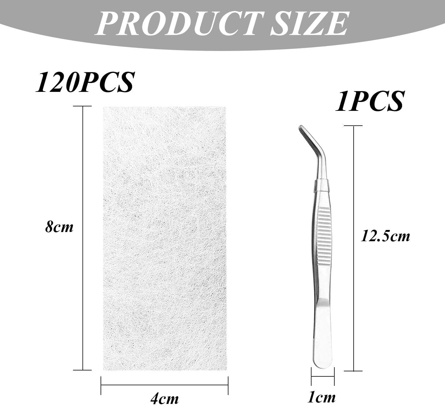 120 Pieces Nail Extensions, 1 Piece Elbow Tweezers, Nail Repair Tablets, Fiberglass Nail Extensions, Quick Nail Extensions, Manicure Tool Set image number 5