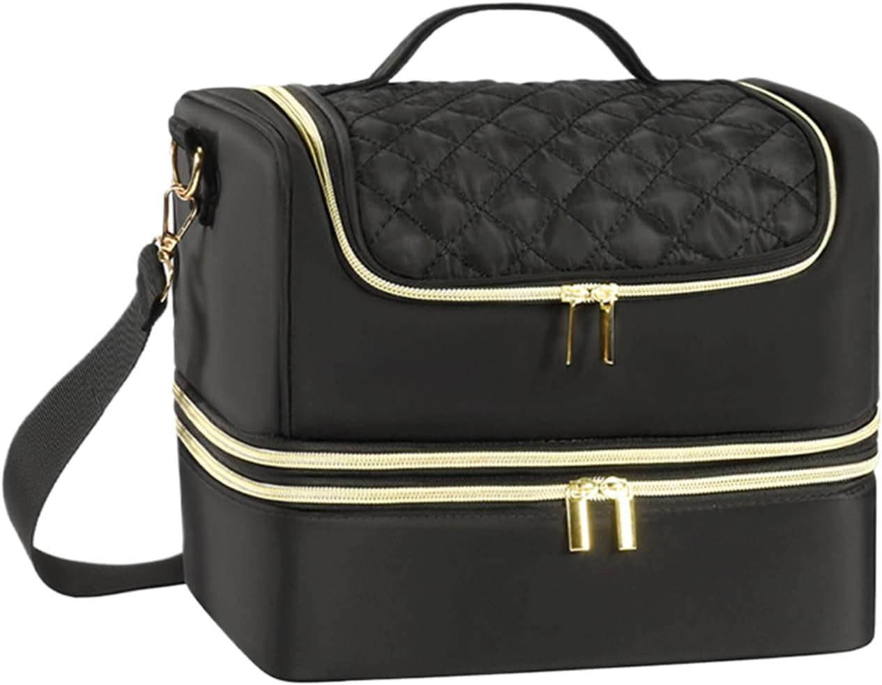 Nail Polish Storage Case - Nail Polish Carrying Case, Nail Supplies Storage Bag, 2 Layer Storage Bag, Can Hold 45 Bottles Nail Polish, Black, Se R&eacute;f&eacute;rer Au Descriptif, Refer to Description image number 2