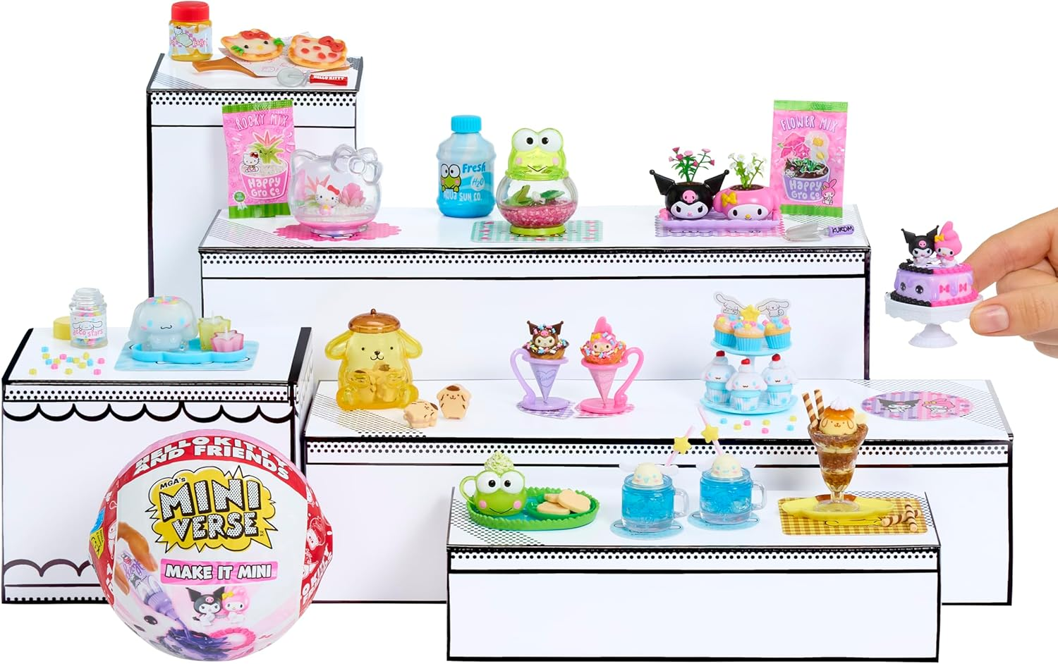 Mga'S Miniverse Make It Mini Hello Kitty and Friends Series 2 Mini Collectibles, Sanrio, Mystery Packaging, DIY, Crafts, Resin Play, Replica Food, Plants, NOT Edible, 8+ image number 1
