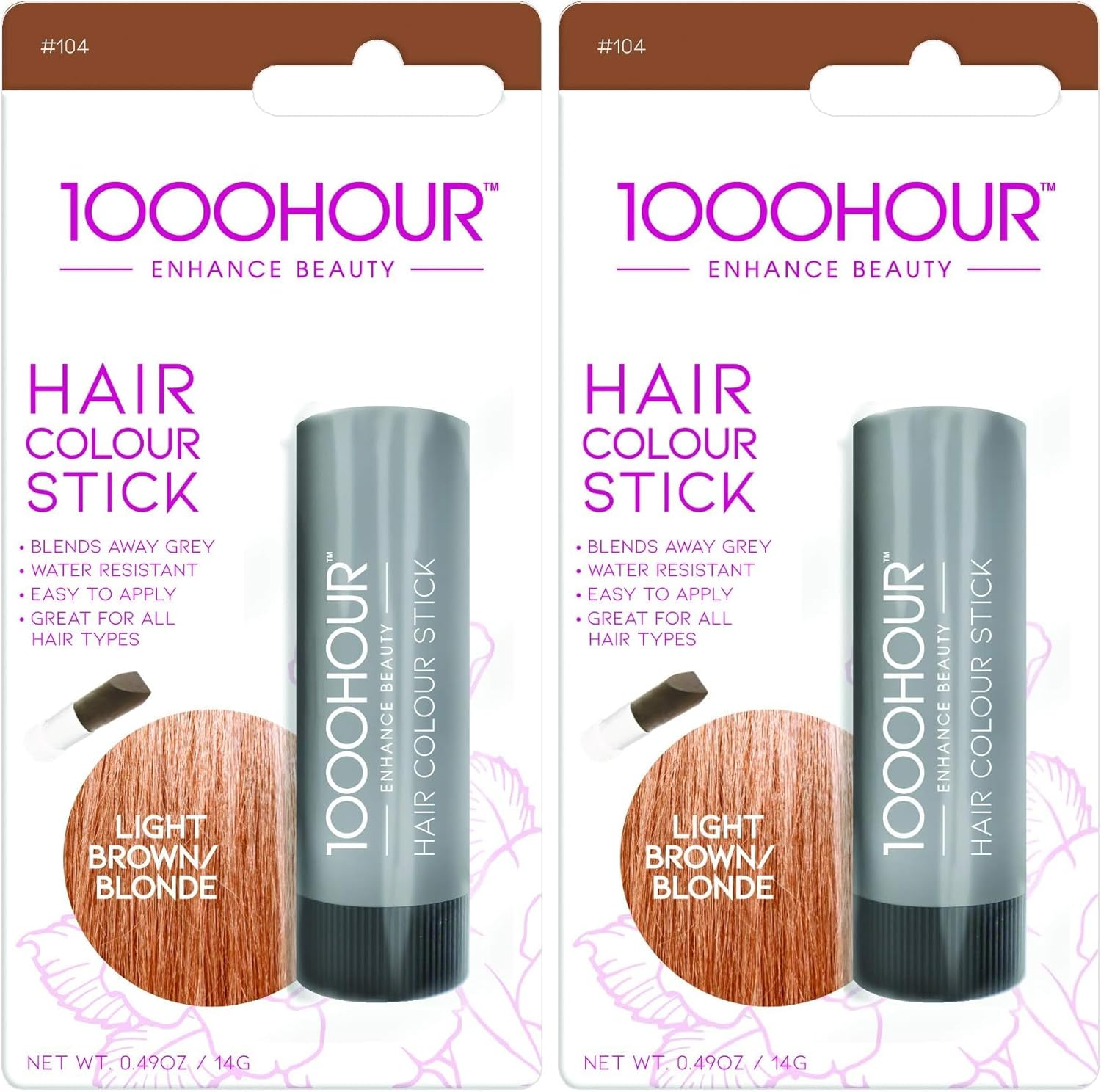 1000 HOUR Hair Colour Stick, Medium Brown, 14 G