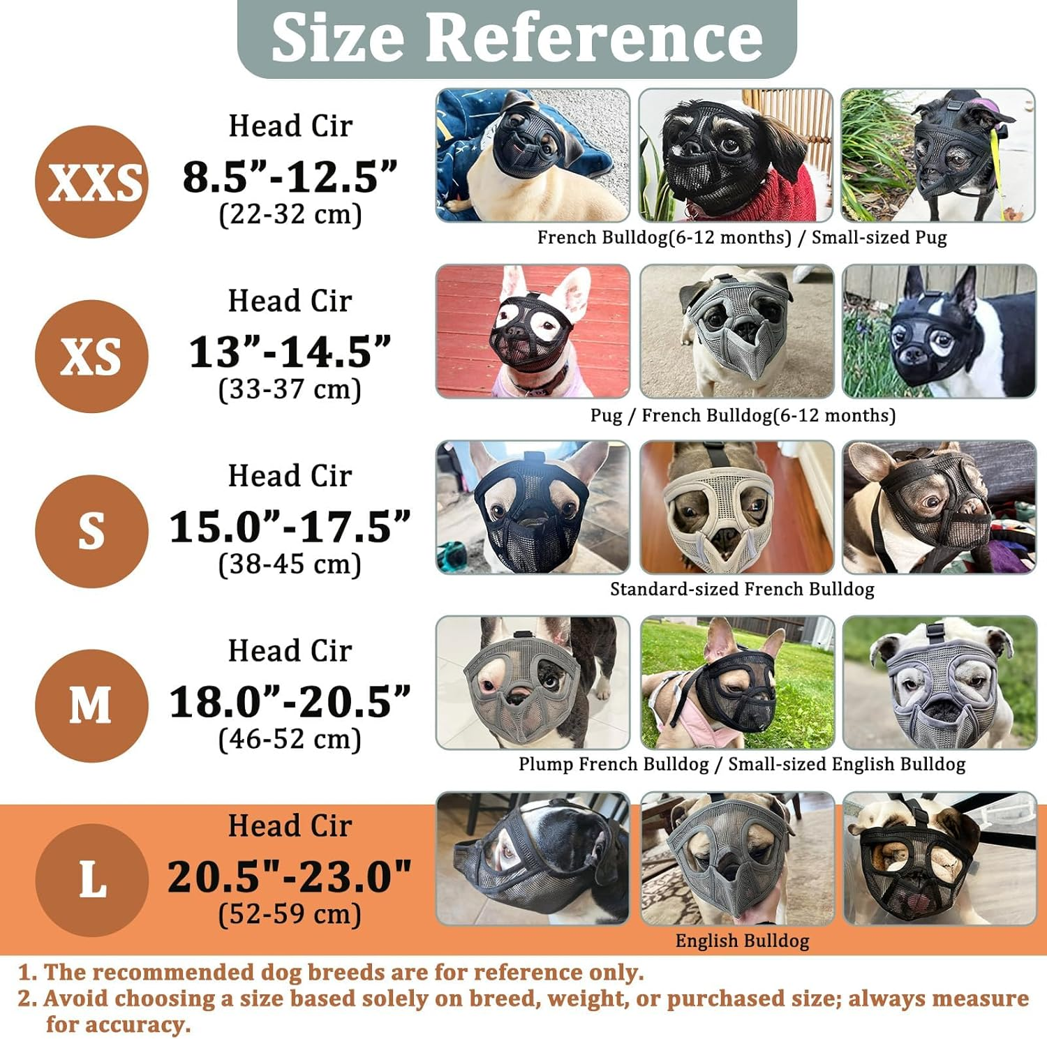 Mayerzon Short Snout Dog Muzzle, French Bulldog Muzzle with Tongue Out Design to Prevent Eating Biting Licking, Mesh Dog Muzzle for Shih Tzu Pug English Bulldog, Breathable Muzzle for Grooming Walking image number 1