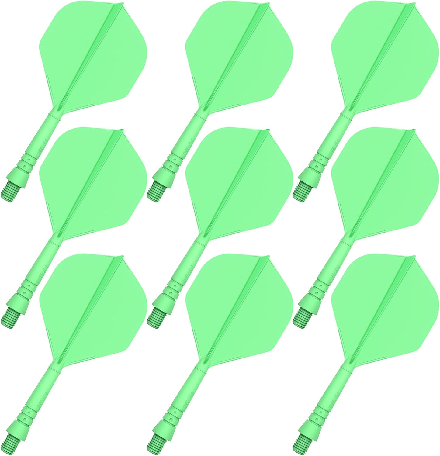 Cyeelife Integrated Dart Flight and Shaft System,Precision Moulded 2-In-1 Dart Flights and Dart Shafts, Dart Stem, Professional Dart Accessories,Pack of 9
