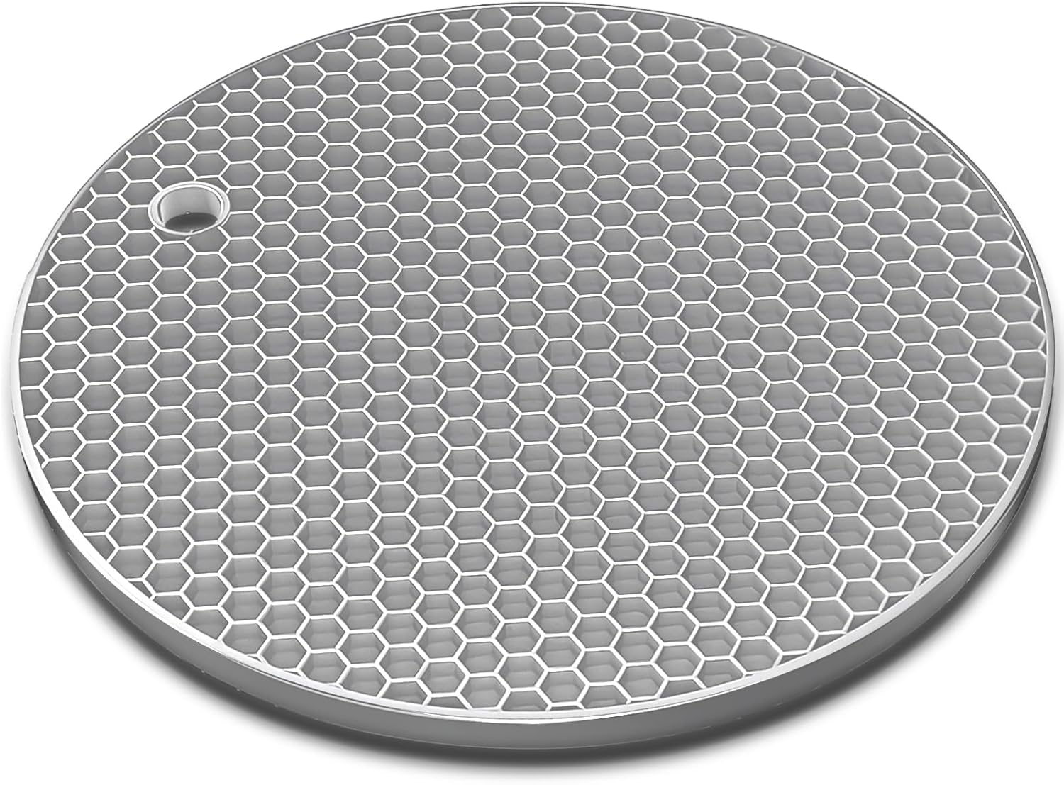 TENOC Silicone Non-Slip, Heat Resistant & Water-Trapping Trivet Mats for Water Glasses & Teacup & Coffee Cup & Dishes & Cookware, Multipurpose Kitchen Table Coaster, 3.5-Inch, Black
