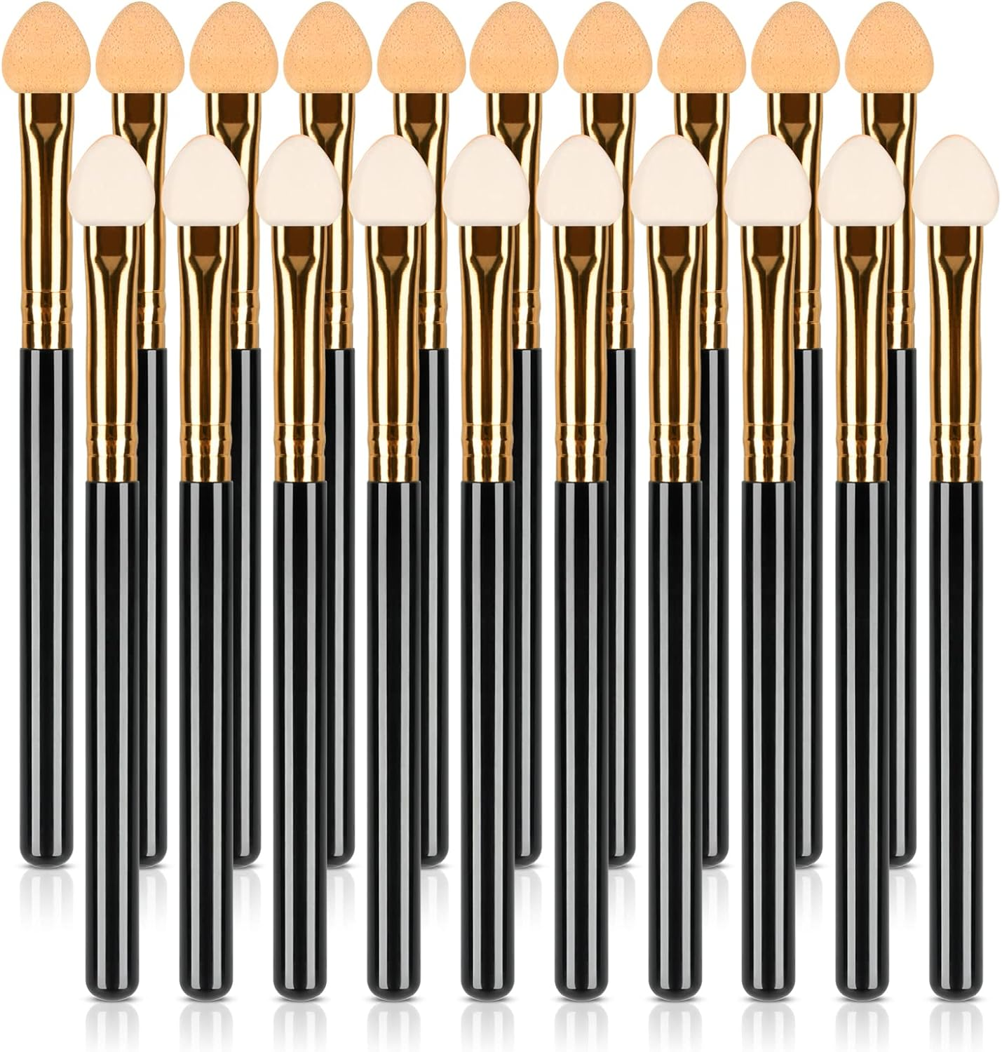 Uorpoto Eyeshadow Applicators Sponge Double Sided Reusable 5Pcs Professional Blendable Organic Foam Tip Makeup Eye Shadow Applicator Brush Set Washable