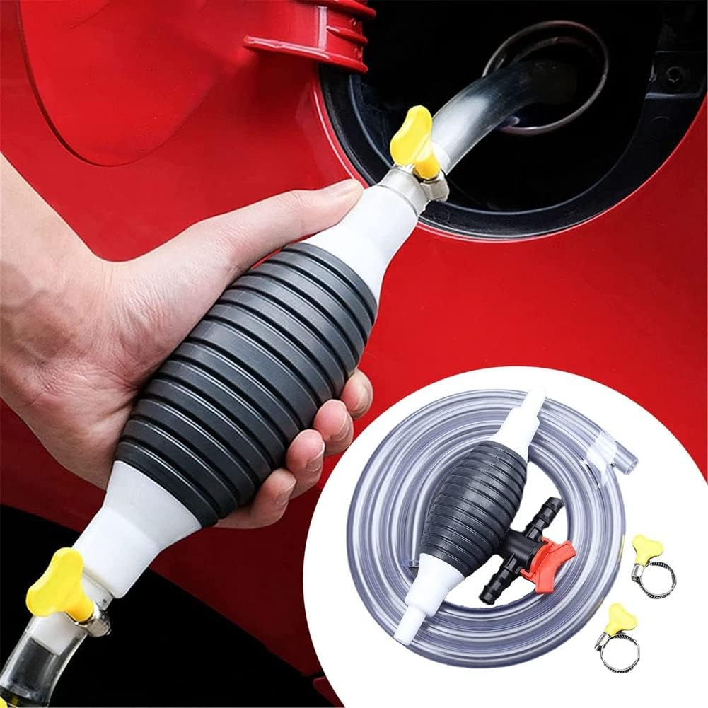 Multifunction Liquid Sucker Pump, Manual Transfer Pump Gasoline Siphon Hose, Portable Siphon Pump(2Meter)