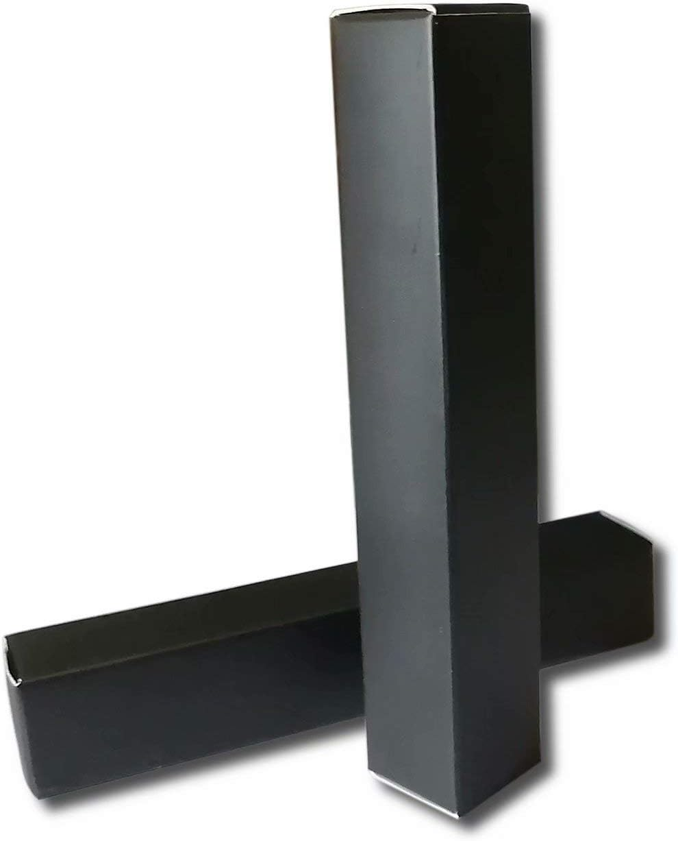 50 Pcs Empty Lip Gloss Boxes 12X2X2Cm Mascara Wand Tube Packaging Black Marbling Long Lipgloss Paper Case Lip Balm Glaze Gift Organizer Foldable DIY Make-Up Sample Wrapping Storage