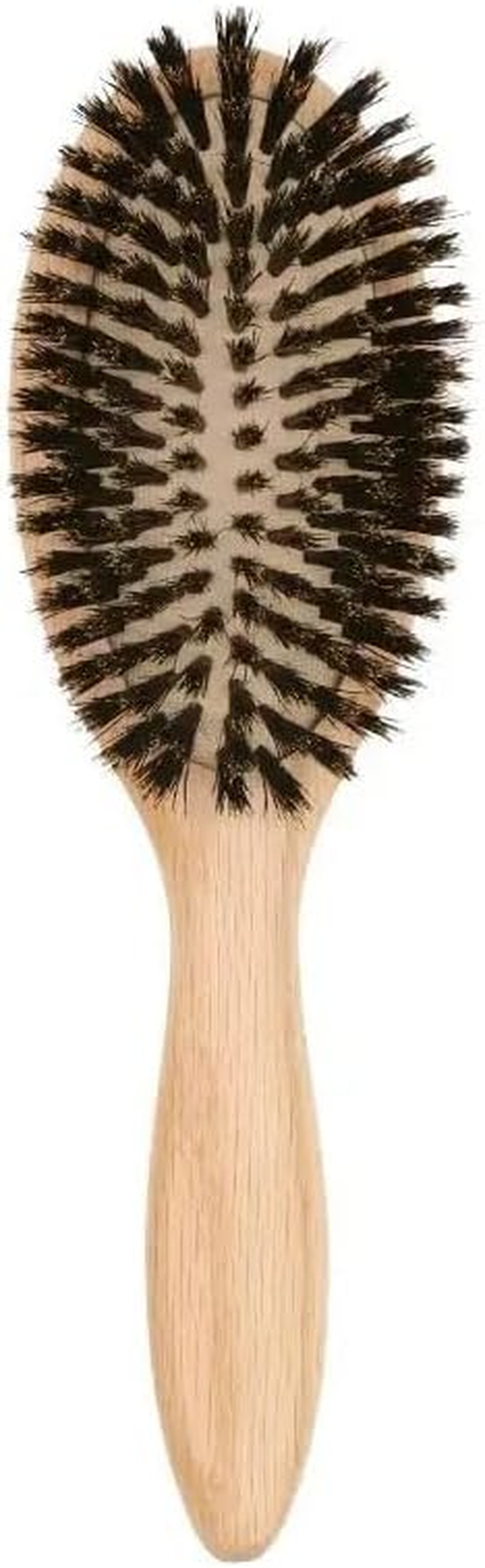 Felefi Oak Wood Hair Brush, Boar Bristle Cushion Brush, Wet and Dry Hair