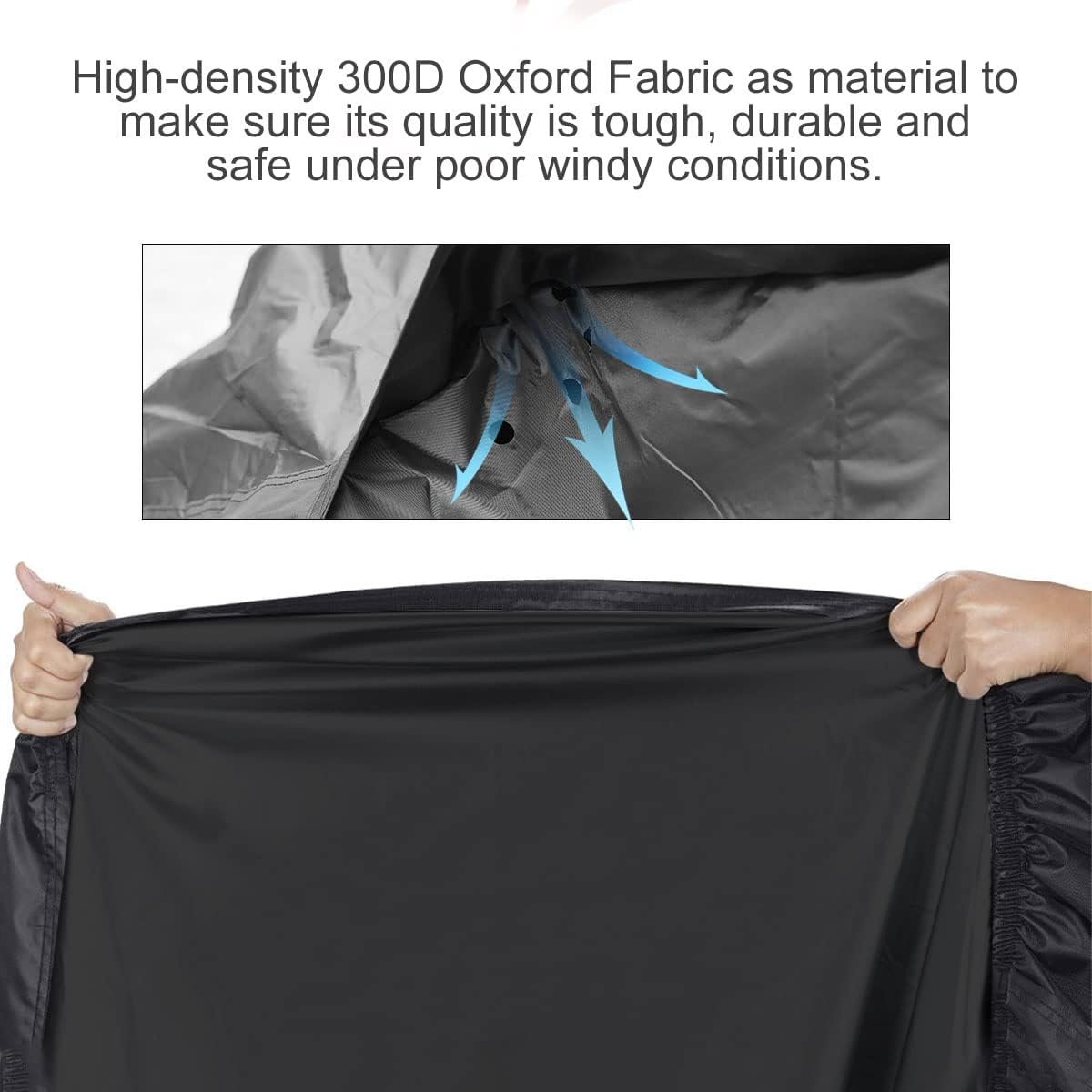 420D Motorcycle Cover for Harley Davidson Touring Models Road King, Road Glide, Street Glide, Electra Glide, Heritage Classic, Low Rider Outdoor Bike Cover Waterproof Fits up to 118&rdquo; Motorcycle image number 2