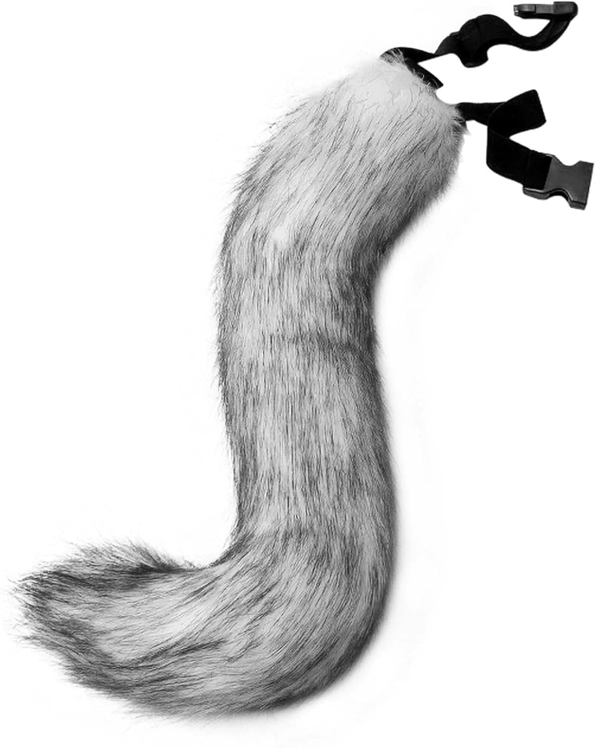 Fox Tail Therian Tail Realistic Furry Fur like Tail,Party Cosplay Suitable for Boys and Girls (Grey) image number 2