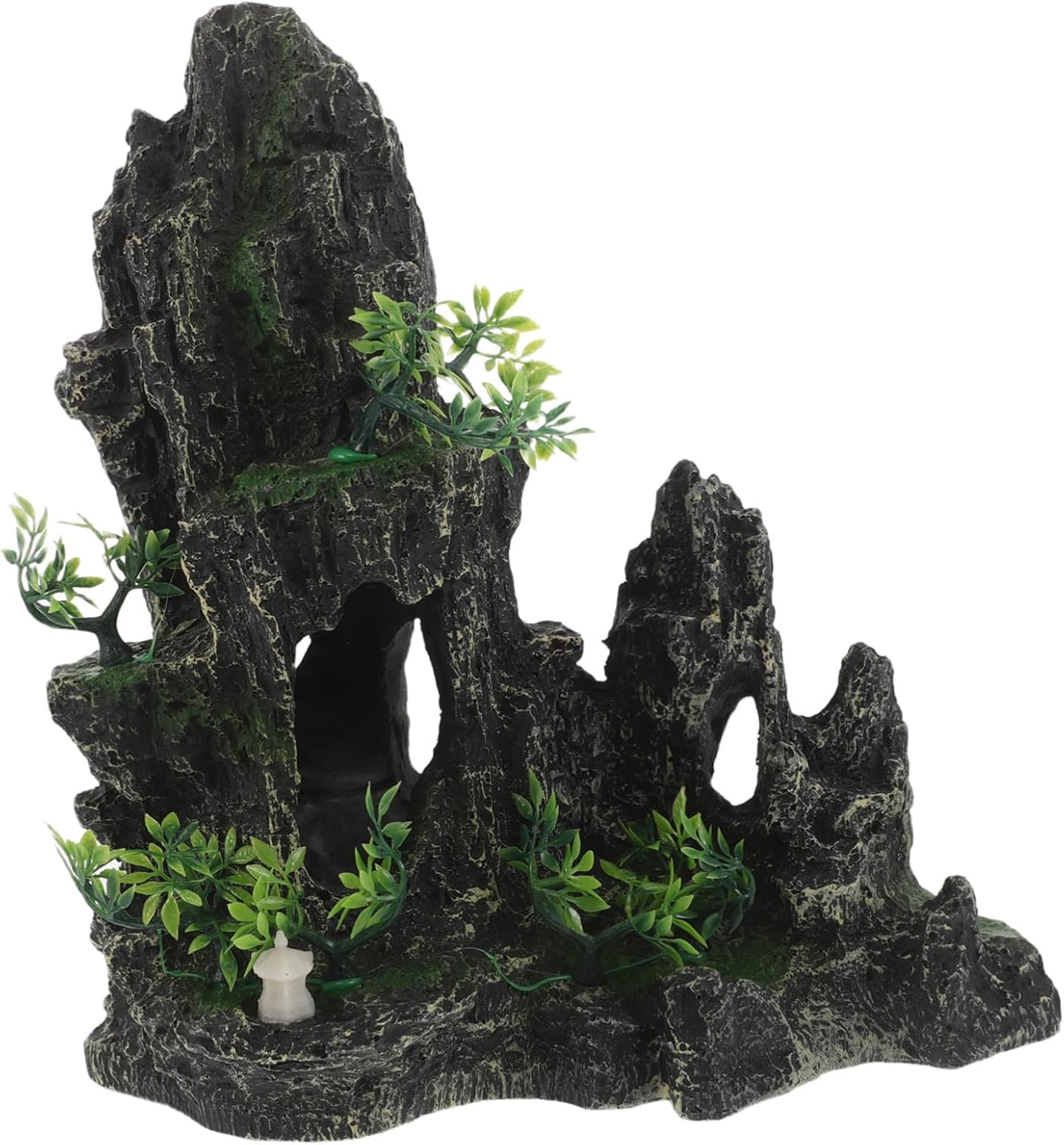 CORHAD Simulated Stone Fish Tank Rock Cave Decor for Aquarium with Shrimp Hideaway Naturalistic Artificial Rock Shelter Enhances Aquatic Habitat Suitable for Large Tanks image number 3