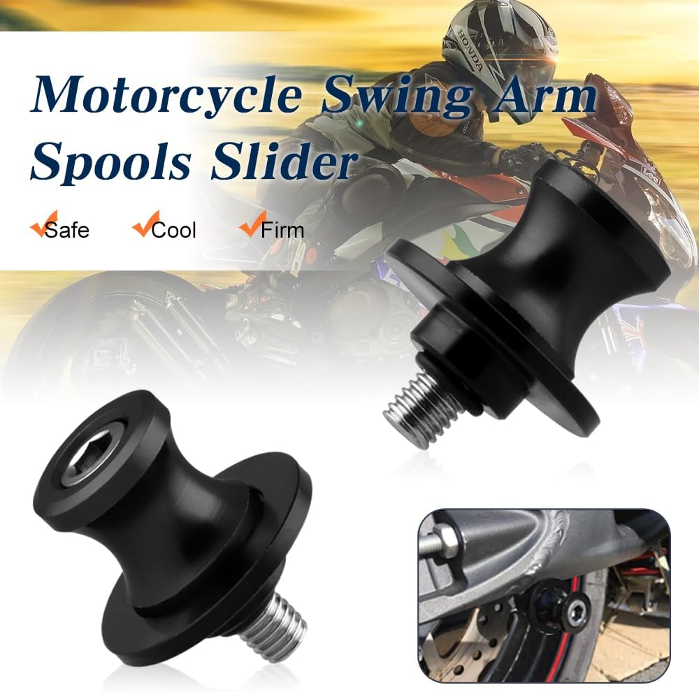 Sporacingrts M8 Motorcycle Swing Arm Spools Slider Para Suzuki SV650 SV1000 Gsxr 600 750 1000 V-Strom 650 1000 B- Rey TL1000 DL650 SV650/1000 Black image number 2