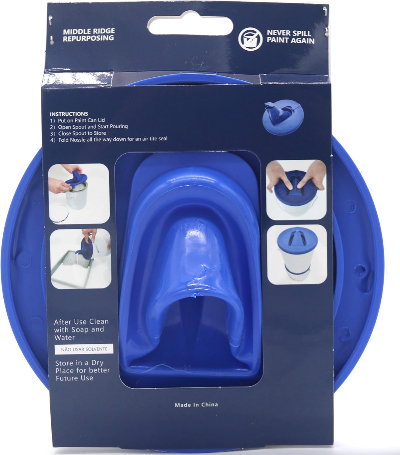 Pour and Store Gallon Paint Can Lid (2 Pack) image number 3