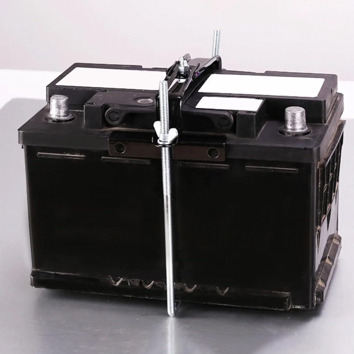 AIMALL Adjustable Car Battery Bracket Holder - Universal Metal Rack Stand for Trucks and Cars, Adjustable Width, Fits Multiple Sizes image number 5