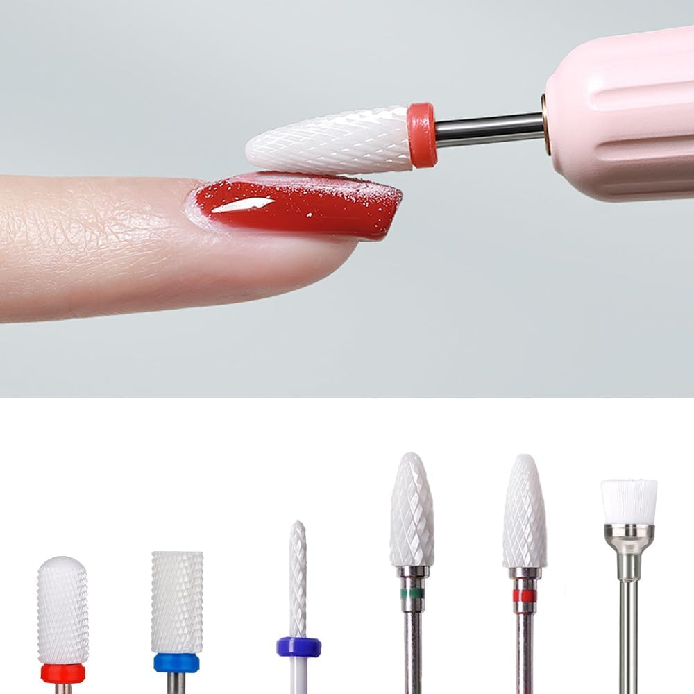 6Pcs 5-In-1 Professional Nail Drill Bits Set,3/32" Nail Tech Ceramic Bits for Fast Cuticle Removal, Gel Polishing &ndash; Perfect for Manicurists & Nail Salons image number 3