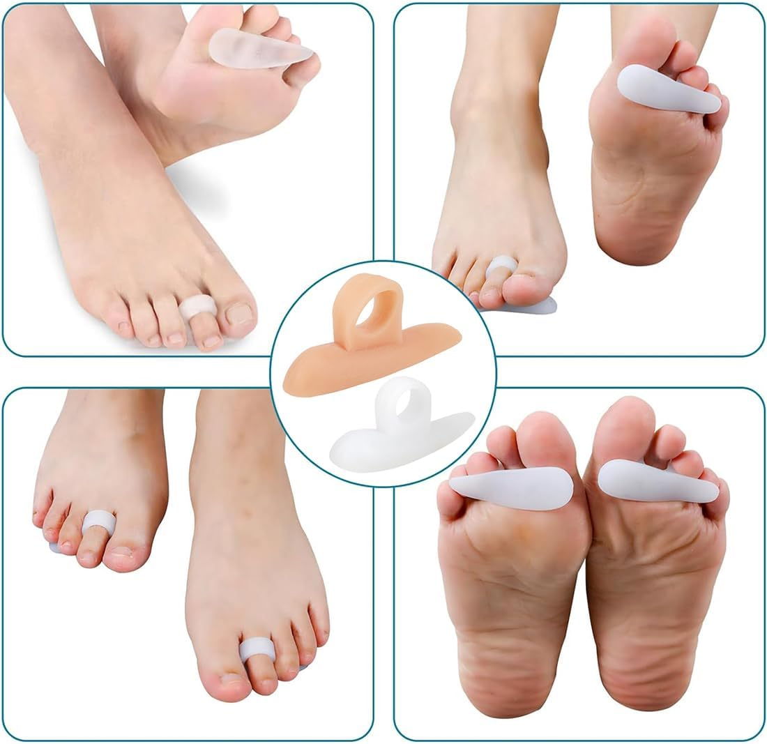 Bangbobi Hammer Toe Pads, Correctors, 4 Pairs, Silicone Toe Pads, Hammer Toe Correction Splint, against Pain and Friction, Washable and Reusable image number 2