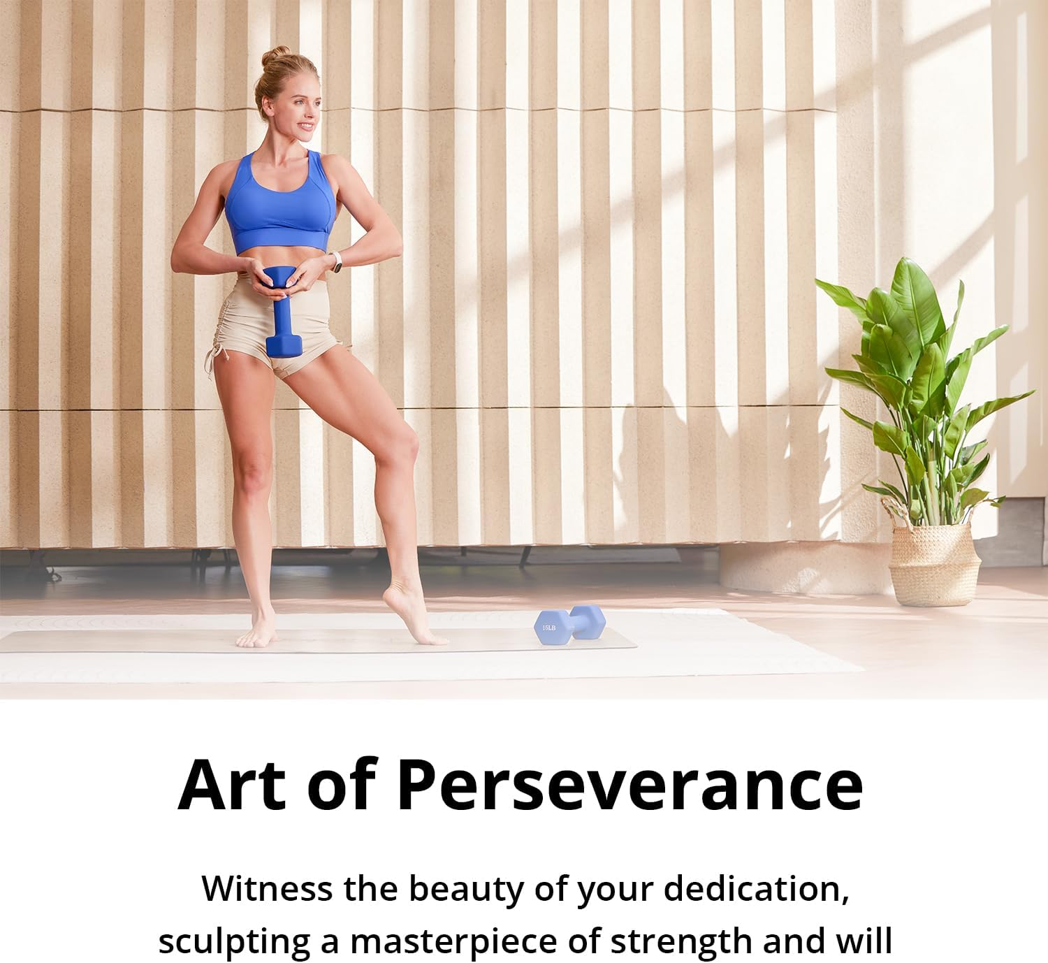 Portzon Weights Anti-Roll Neoprene Dumbbells Set image number 4