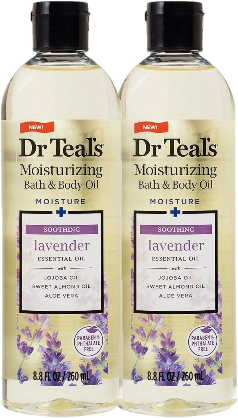 Moisturizing Bath & Body Essential Oil, Soothing Lavender, 8.8 Fl Oz (Pack of 2)