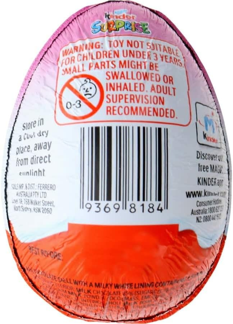 Kinder Surprise Quality Milk Chocolate Eggs with Toys, Value Share Pack, Pink, 3 Eggs (60G Each) image number 3