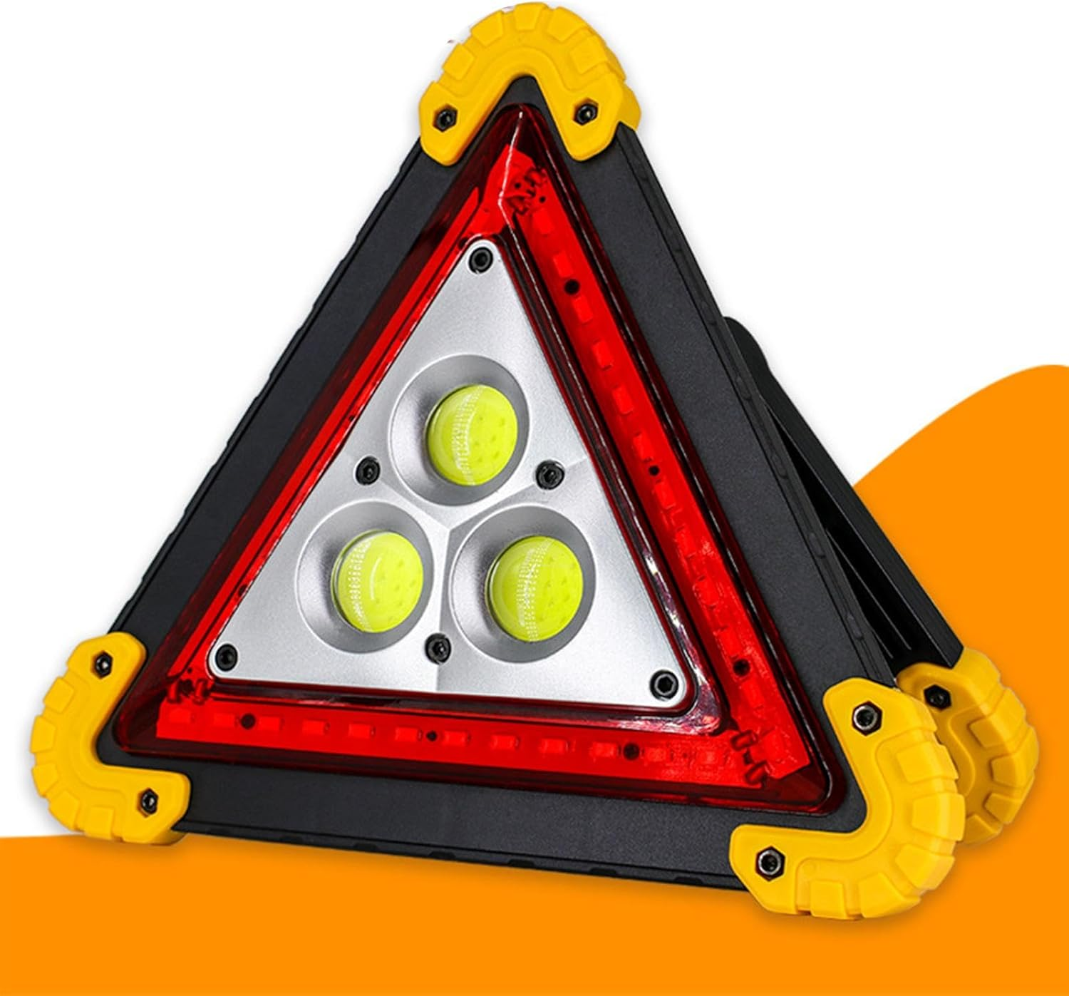 Safety Warning Lights, Hazard Warning Lights, Car Triangle LED Lights, Foldable Waterproof Triangle Lights, Portable Bright & Eye-Catching Lightweight Safety Sign for Roadside Emergencies image number 4
