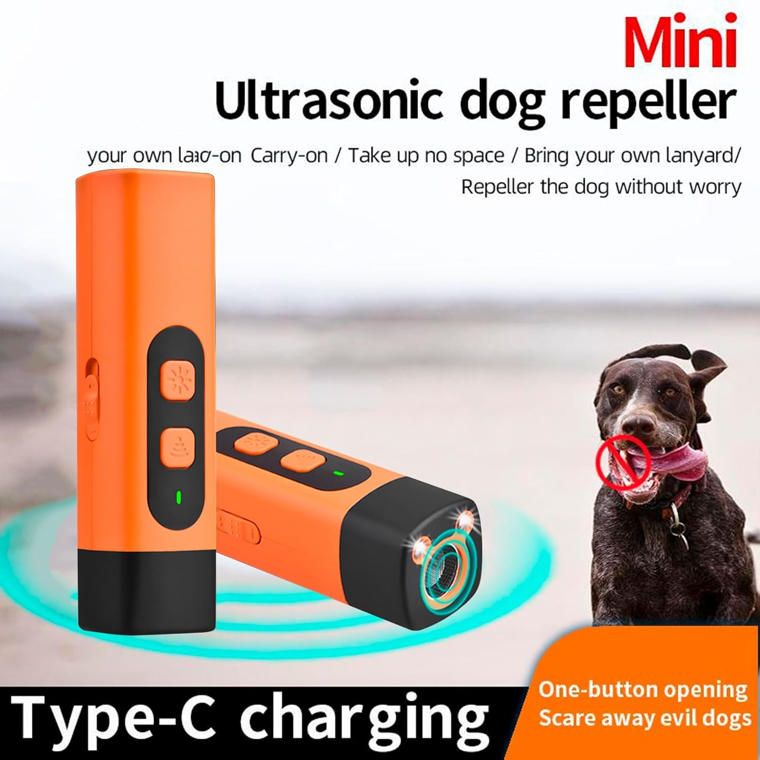 Emesak Barkshield Pro - Bark Shield Dog Bark Deterrent Devices, Double Lights Flashing / 25000-40000 3-Speed Frequency Conversion anti Barking Tool 100% Safe for All Dogs image number 6