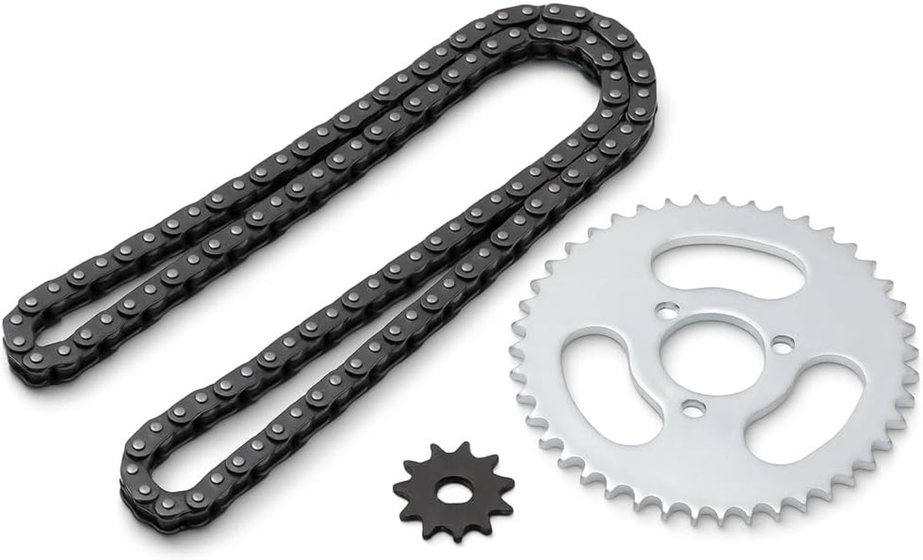 T8F High Power Steel Front and Rear Sprocket Chain Replacement Kit for Mini Motorcycles Atvs, Stable Performance Gear Chain Set image number 6