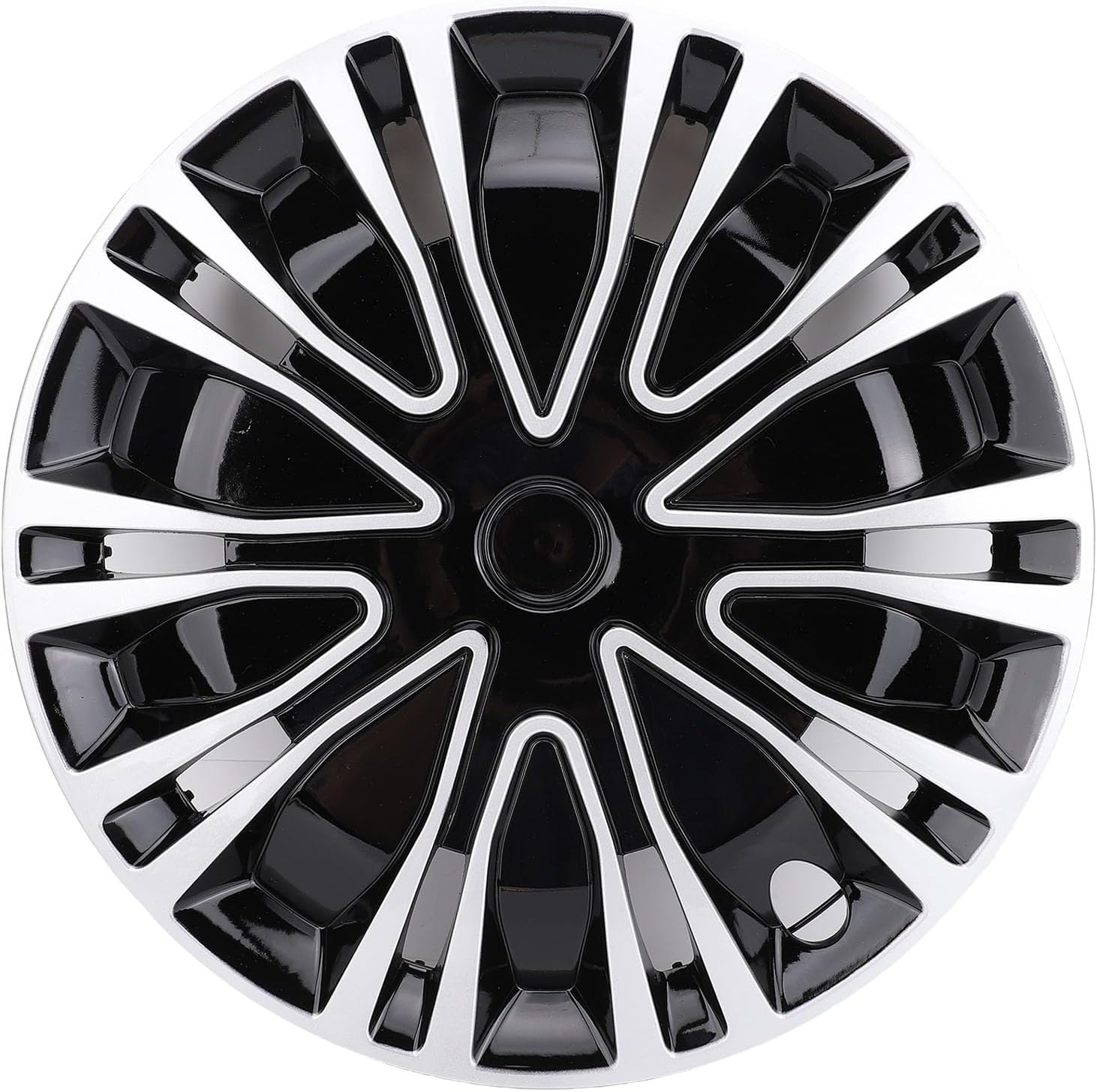 Cryfokt 15In Hubcaps, 4 Pcs Wheel Rim Cover R15 Full Protection for Most Cars Truck SUV (Black)