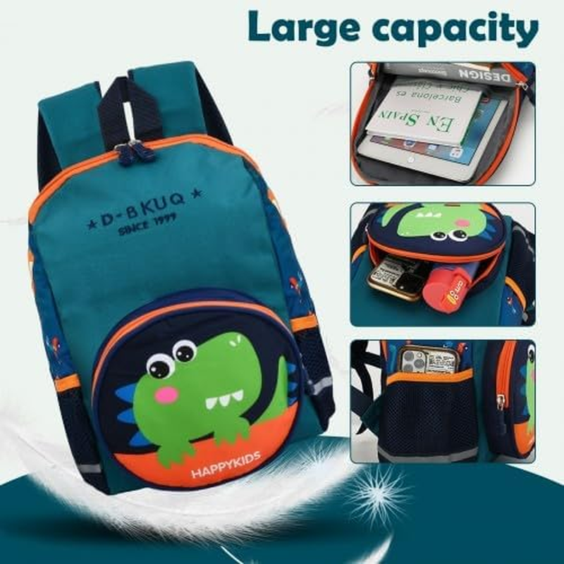 Kids Backpack, Preschool Backpack, Toddler Backpack with Chest Strap, Dinosaur Children'S Backpack, Adjustable Straps, Kids Travel Bag for Bookbag, Nursery 3-6 Years Old Toddler, Green image number 4