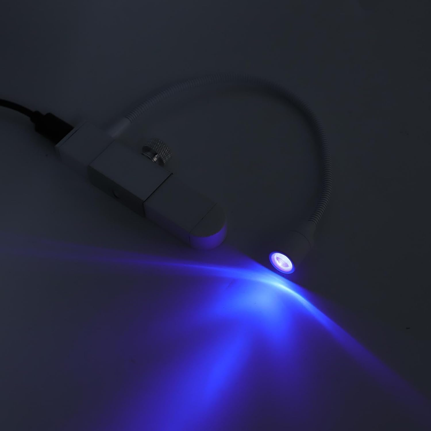 Dpofirs Portable Eyelash Extension Lamp with Foot Pedal Tweezers, 395-400Nm UV Curing Light,1-2 Second Fast Cure, Pen Sized Handheld for Beauty Salon, Nail Tech, Home (White)