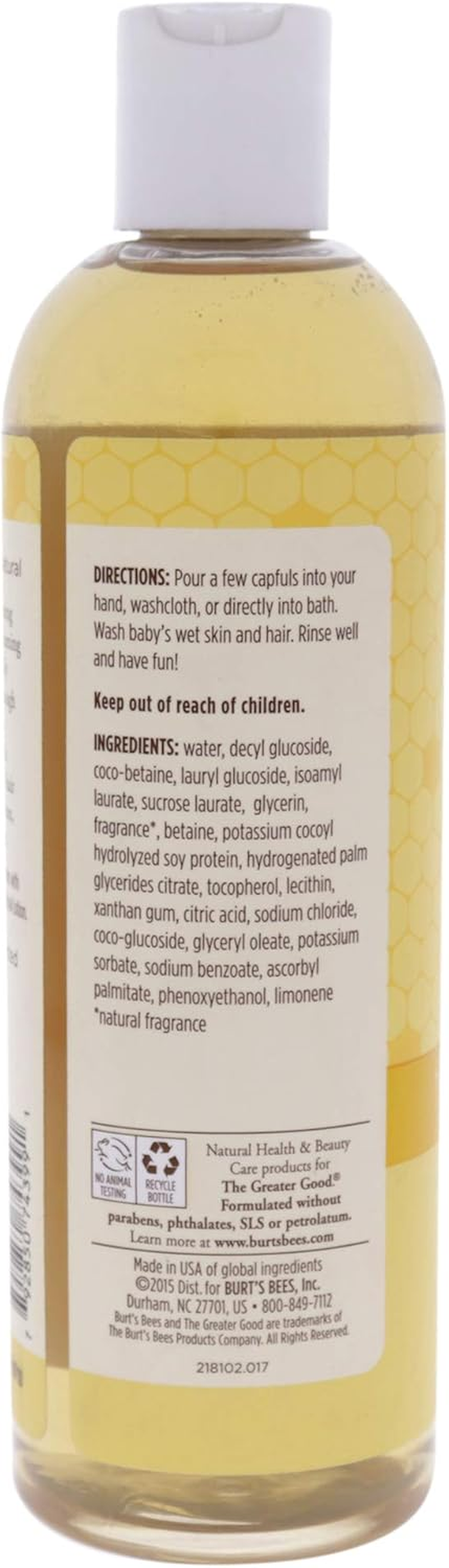 Burt'S Bees Baby Shampoo and Wash, Original, Tear Free, Paediatrician Tested, 98.7% Natural Origin, 235Ml