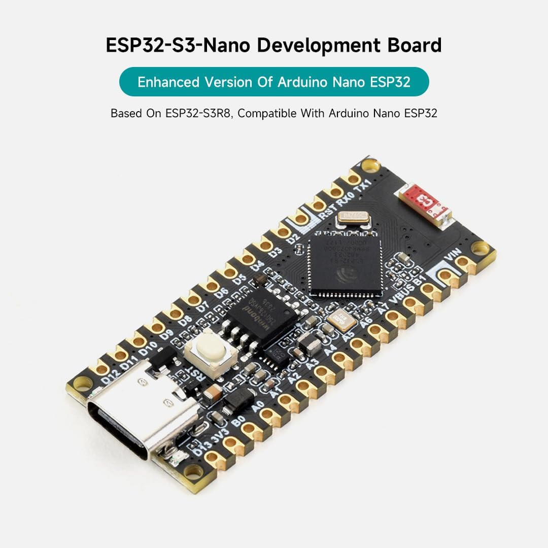 Waveshare Esp32-S3-Nano Development Board, Based on ESP32-S3R8, Compatible with Arduino Nano ESP32, without Header