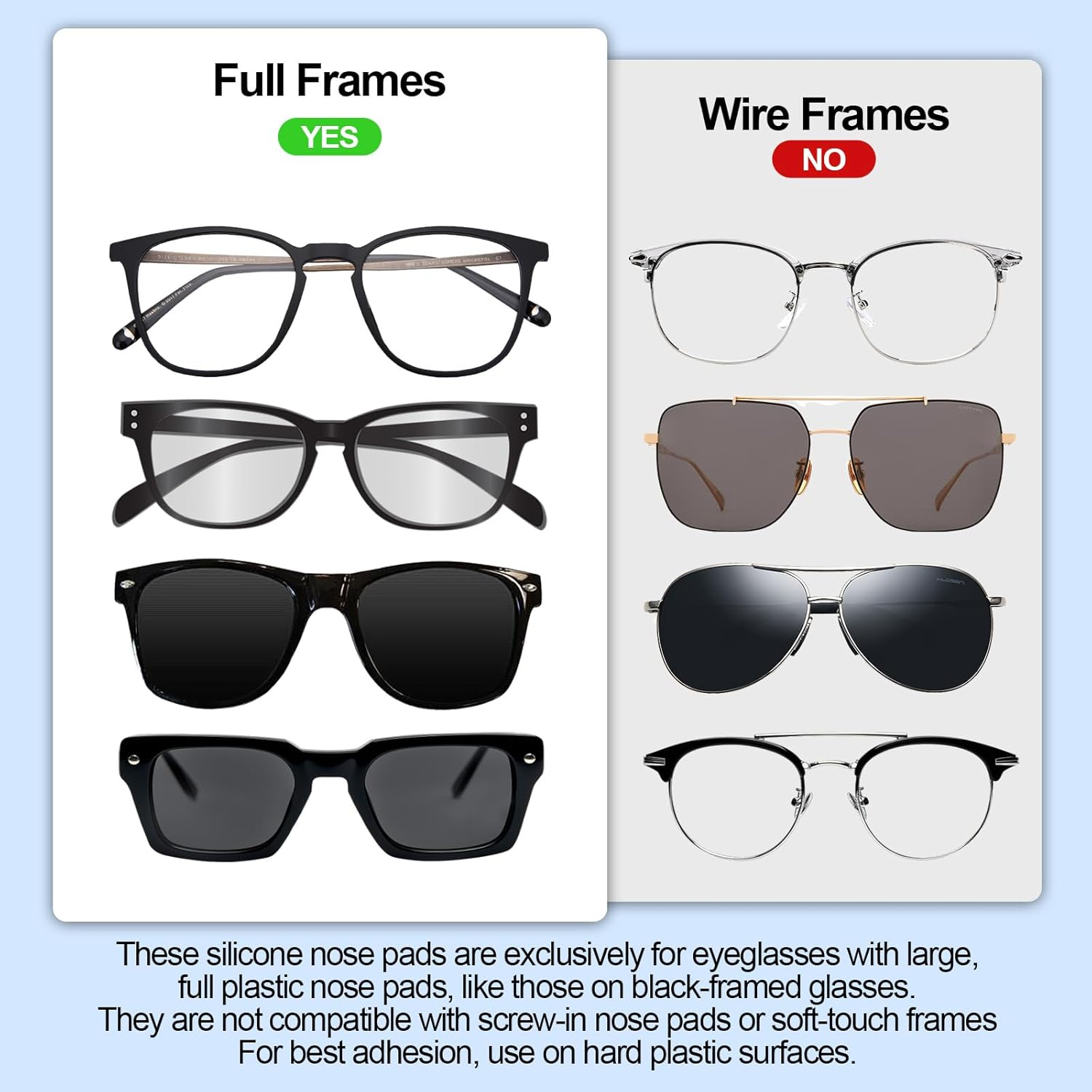 20 Pairs Silicone Nose Pads for Glasses - &zwnj;COZY CORE Ultra-Thin Comfort Grips with Strong Adhesive, Anti-Slip Air Chamber Design for Eyeglasses & Sunglasses (Clear)&zwnj; image number 1