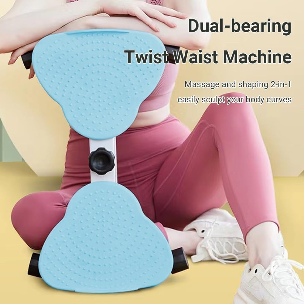 Waist Twister Board & Ab Machine - Noiseless Core Workout with Resistance Bands, 300Lbs Capacity, Foot Massage for Home Fitness image number 5