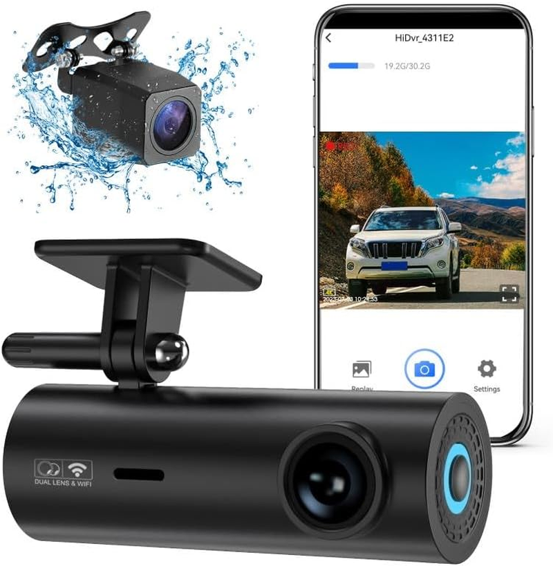 Kogan 4K Hidden Dual Channel Car Dash Camera - Front and Rear (SG2C-100) - KADCAMG12RB