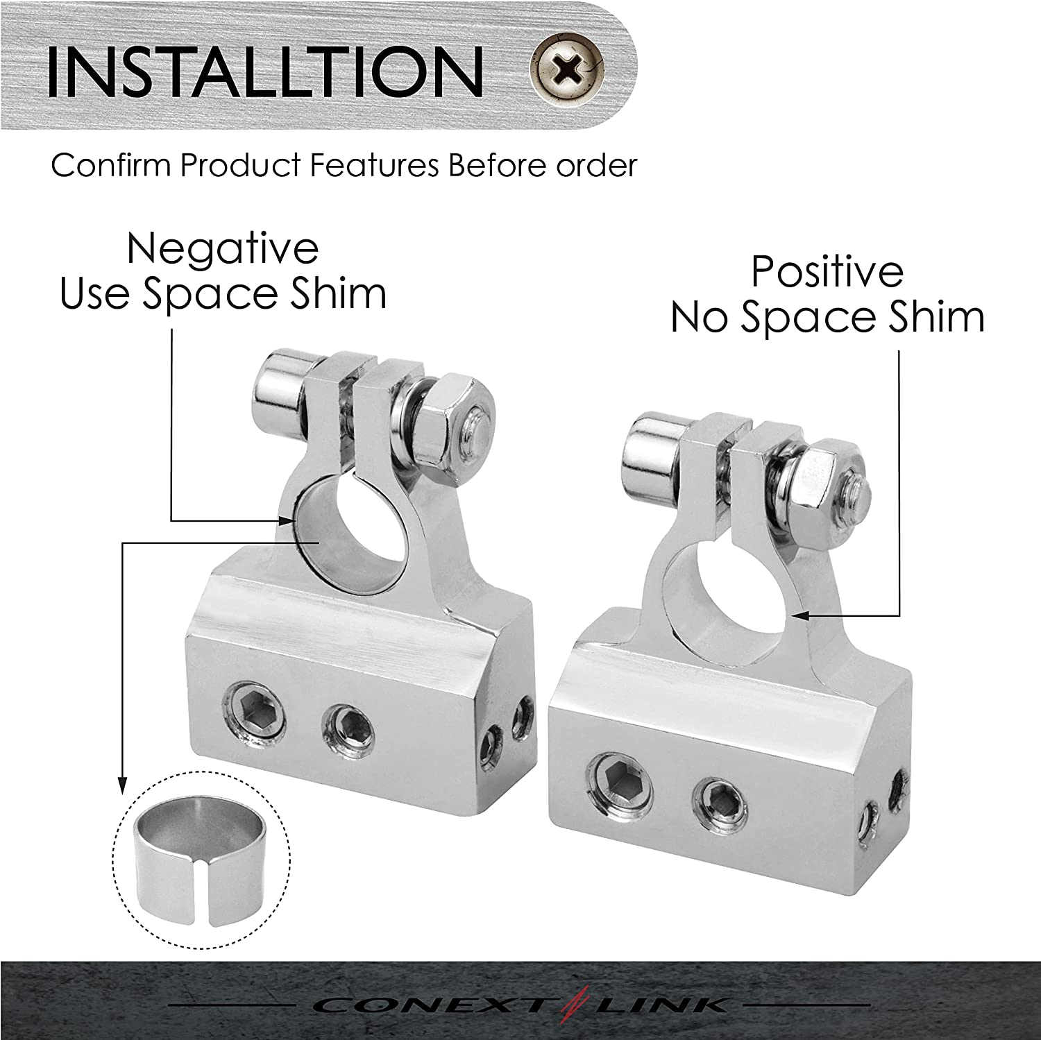 Conext Link BTZ1-2 Battery Terminal Postive Negative 8 4 2 1/0 Gauge 2 Pack image number 1