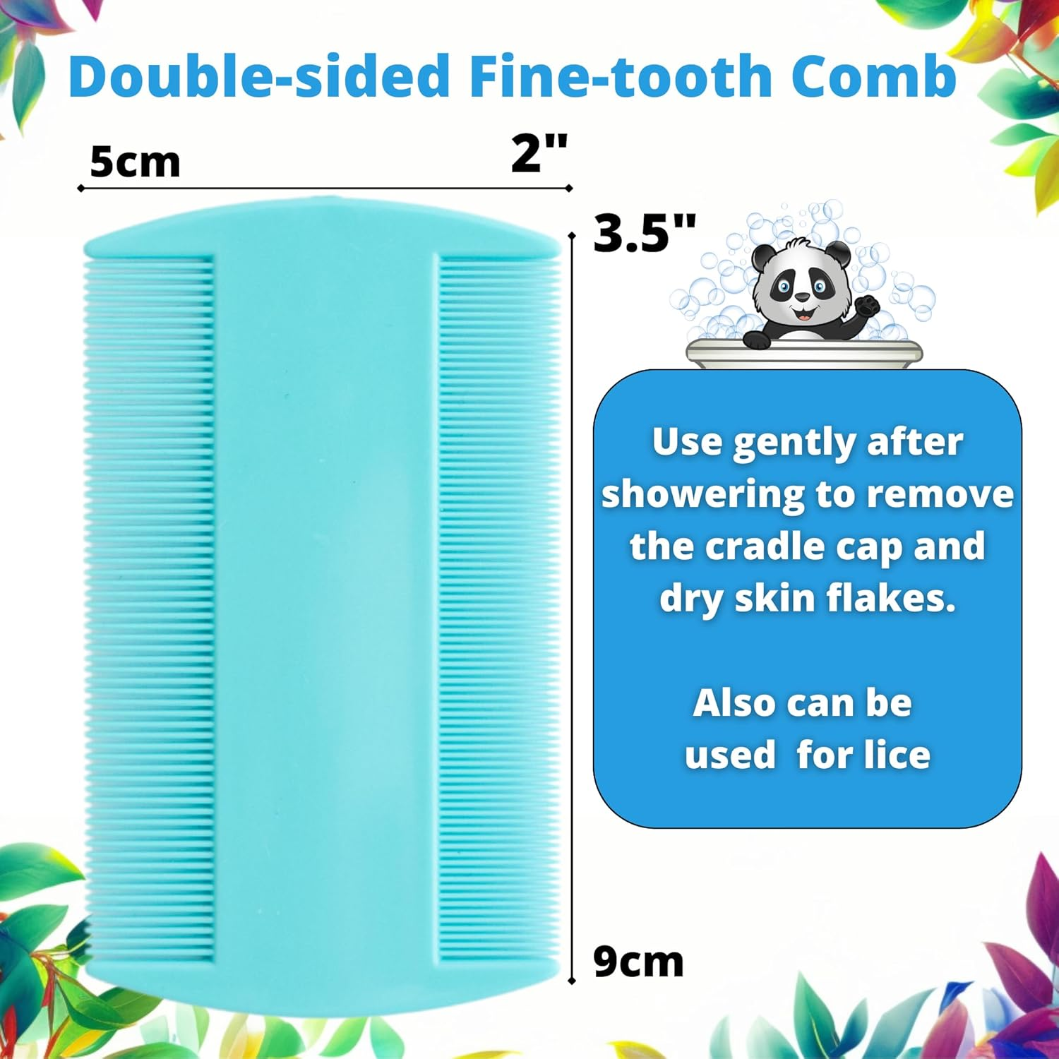 Cradle Cap Brush for Babies - Cradle Cap Treatment Set of 6 | Baby Brush and Comb Set Newborn | Baby Sponge for Bathing Newborn Bath Essentials | Baby Comb & Scalp Scrubber Set of 6 image number 2