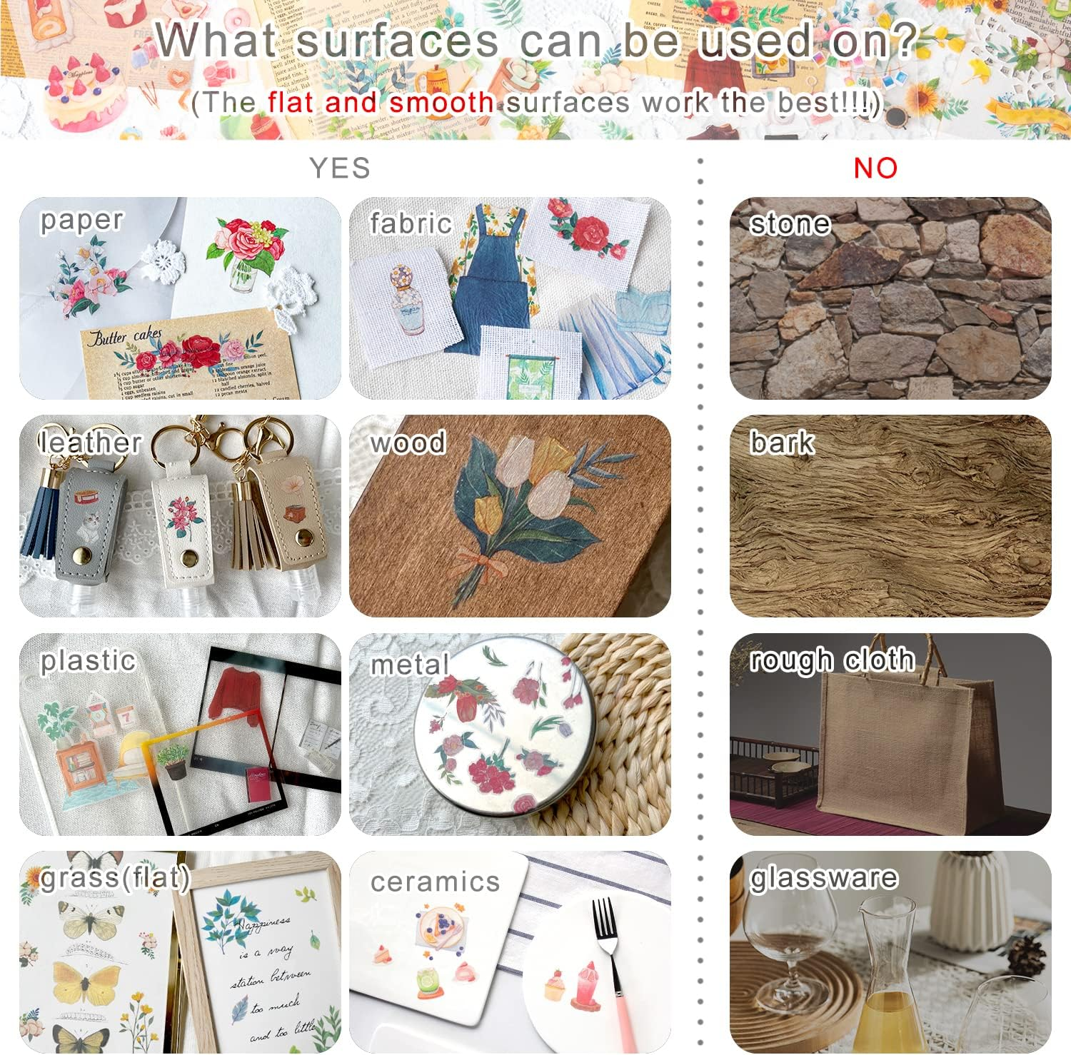 12 Sheets Rub on Transfer Sticker Scrapbook Sticker Jounal Sticker for Adult Sticker of Sewing Handicraft Decor Sticker for Card Making Diary Album DIY Art and Craft (Village) image number 4