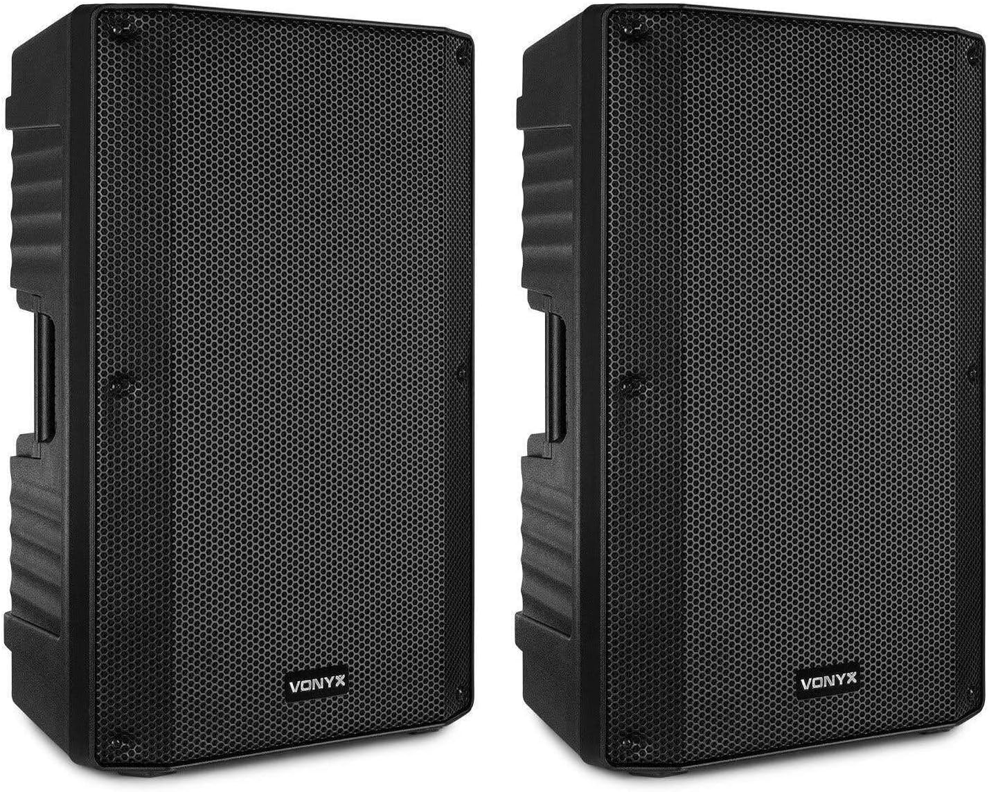 'Vonyx VSA120S Active Speaker Set 1600W Stereo with Bluetooth, MP3 Player and Remote Control - Suitable for Music, Singing and Speech! image number 6