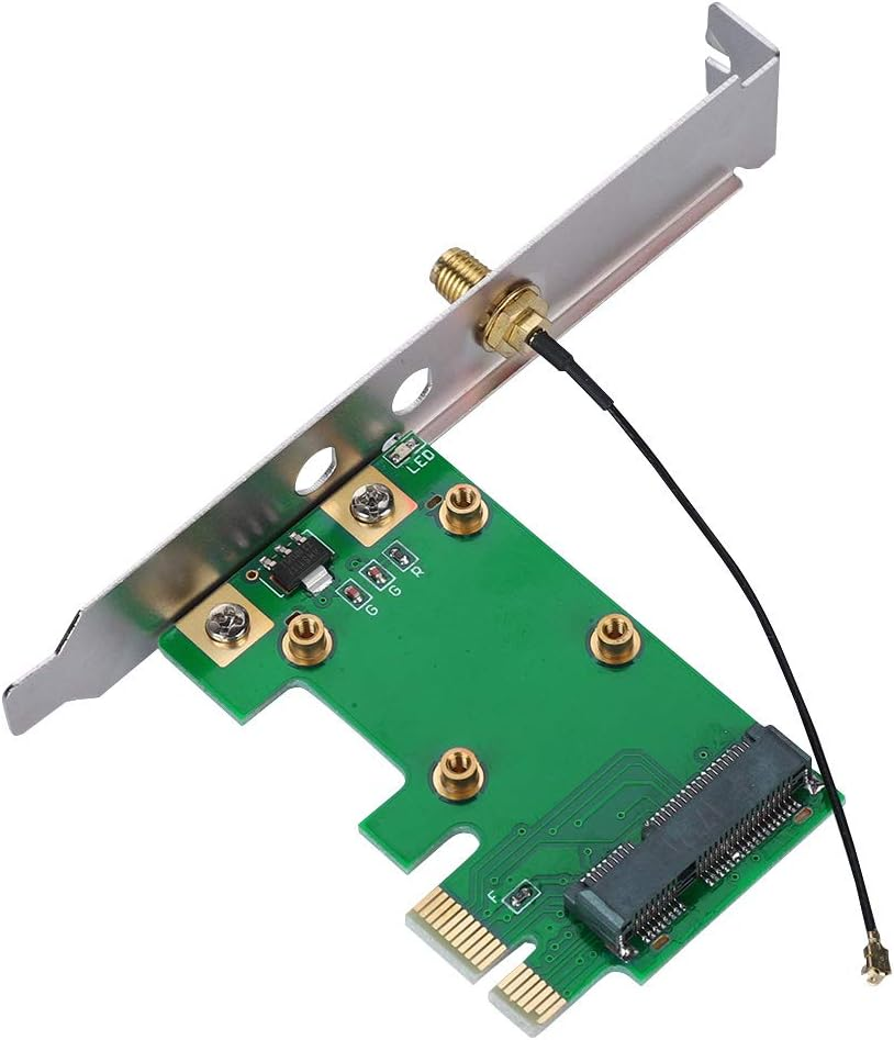 ASHATA PCI Express Riser Card, Mini PCI-E to PCI-E, Supports Network Cards, SSD, WLAN, WWLAN, Mini Card to Desktop PC, 4.8 Inches image number 2