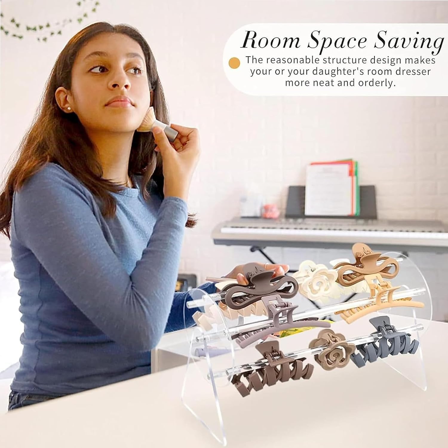 Xocome Headband Holder, Headband Stand for Teenage Girls Women Gifts, Headband Organiser, Hair Accessories Organiser, Acrylic Clear Stand for Girls image number 1