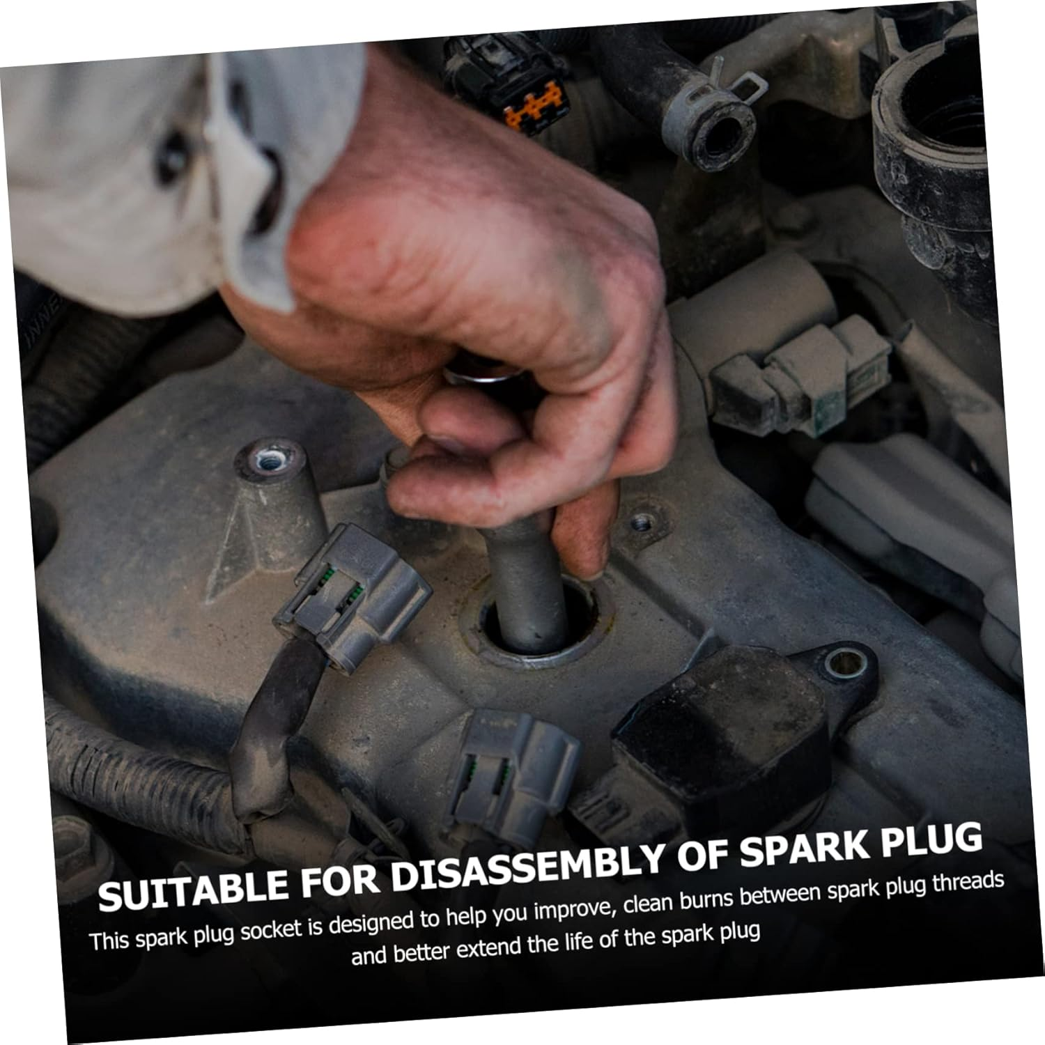 HEALEEP Magnetic Spark Plug Wrench for Car Socket Spark Plug Remover Tool Automotive Accessory image number 2