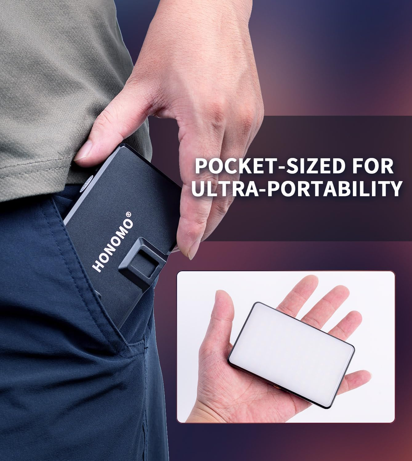 120LED Portable Selfie Light: HONOMO Versatile Phone Light for Iphone & Camera | 3000Mah Rechargeable Video Light | Halloween, Christmas & New Year'S Accessory for Photos & Streaming image number 2